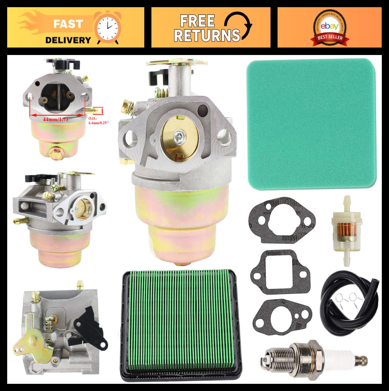 Carburetor for 2800 PSI 3100 PSI Pressure Washer RY803001 RY802800 RY803000