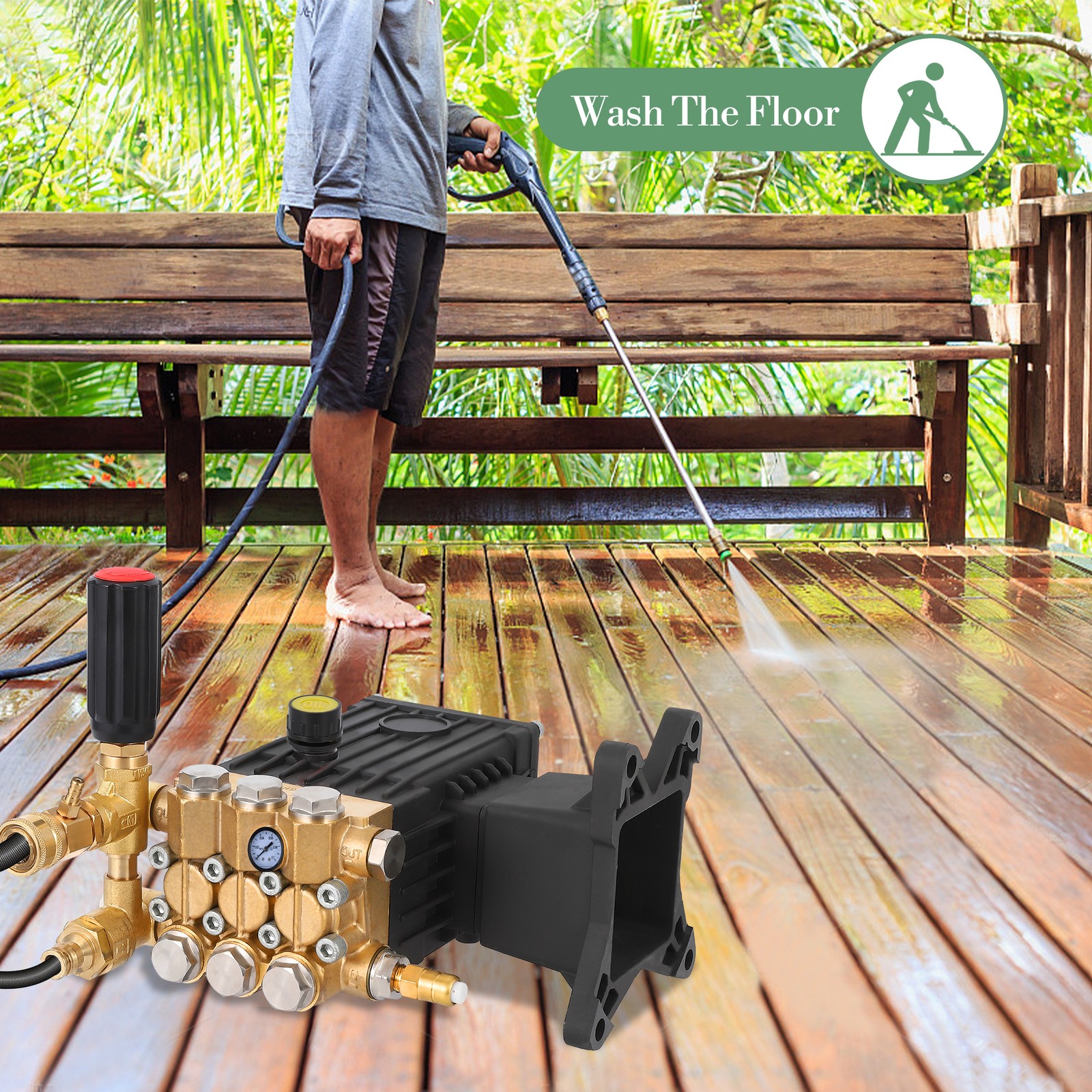 High Pressure Washer Pump Power Washer Pump 4000 PSI Multipurpose Cleaning Tool