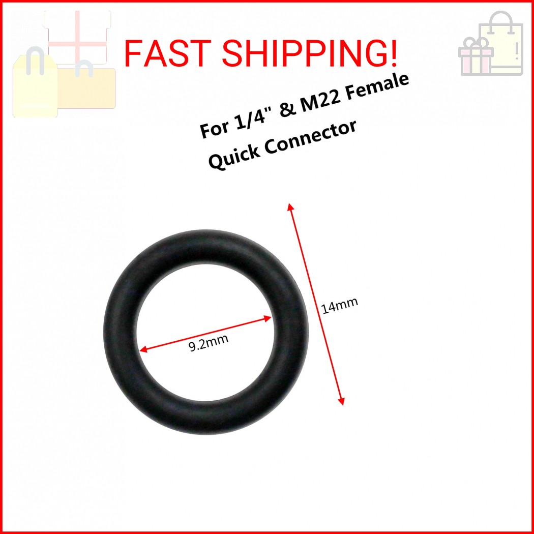Kyuionty 50Pcs Power Pressure Washer O-Rings for 1/4 Inch M22 Quick Connect Coup