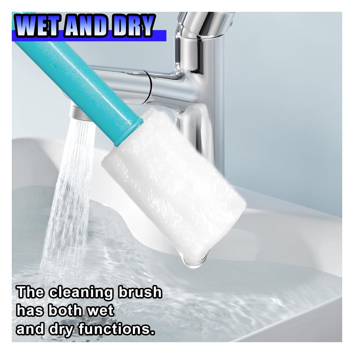 UHANBUT Cleaning Swab Sticks, Small Sponge Tip for Tight 50PCS, Blue