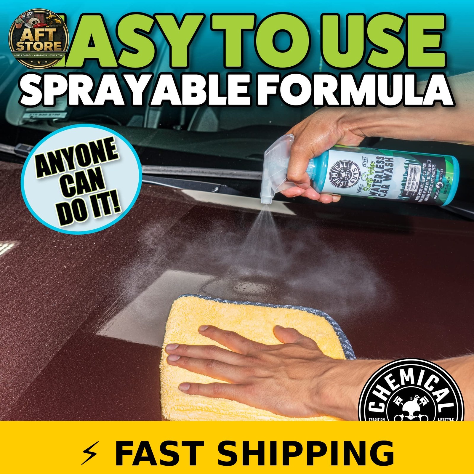 Chemical Guys Swift Wipe Waterless Car Wash Spray – 16 oz