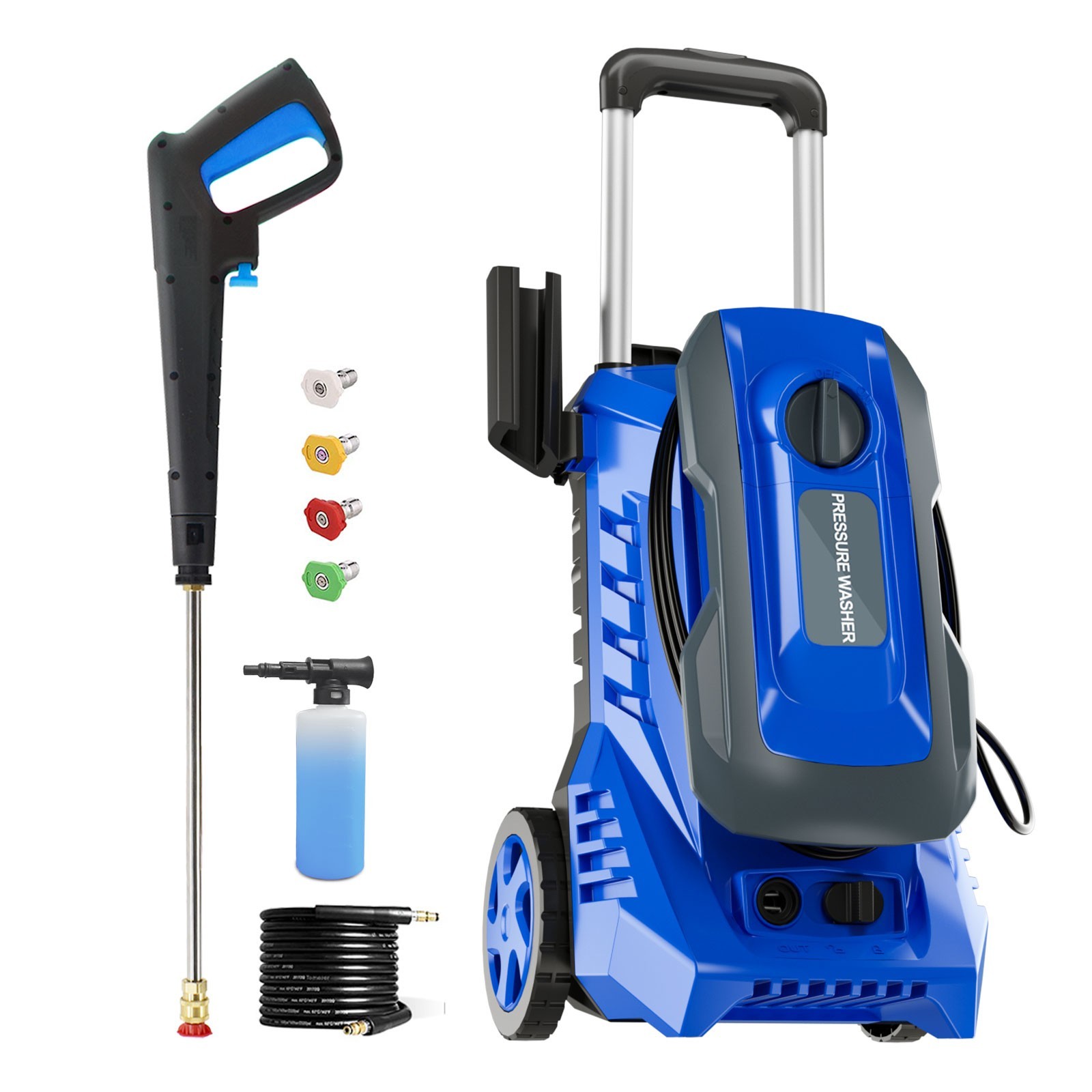 Pressure Washer 4200PSI 2.5GPM, 4 Quick Nozzles, 500ML Foam Cannon, for Patio