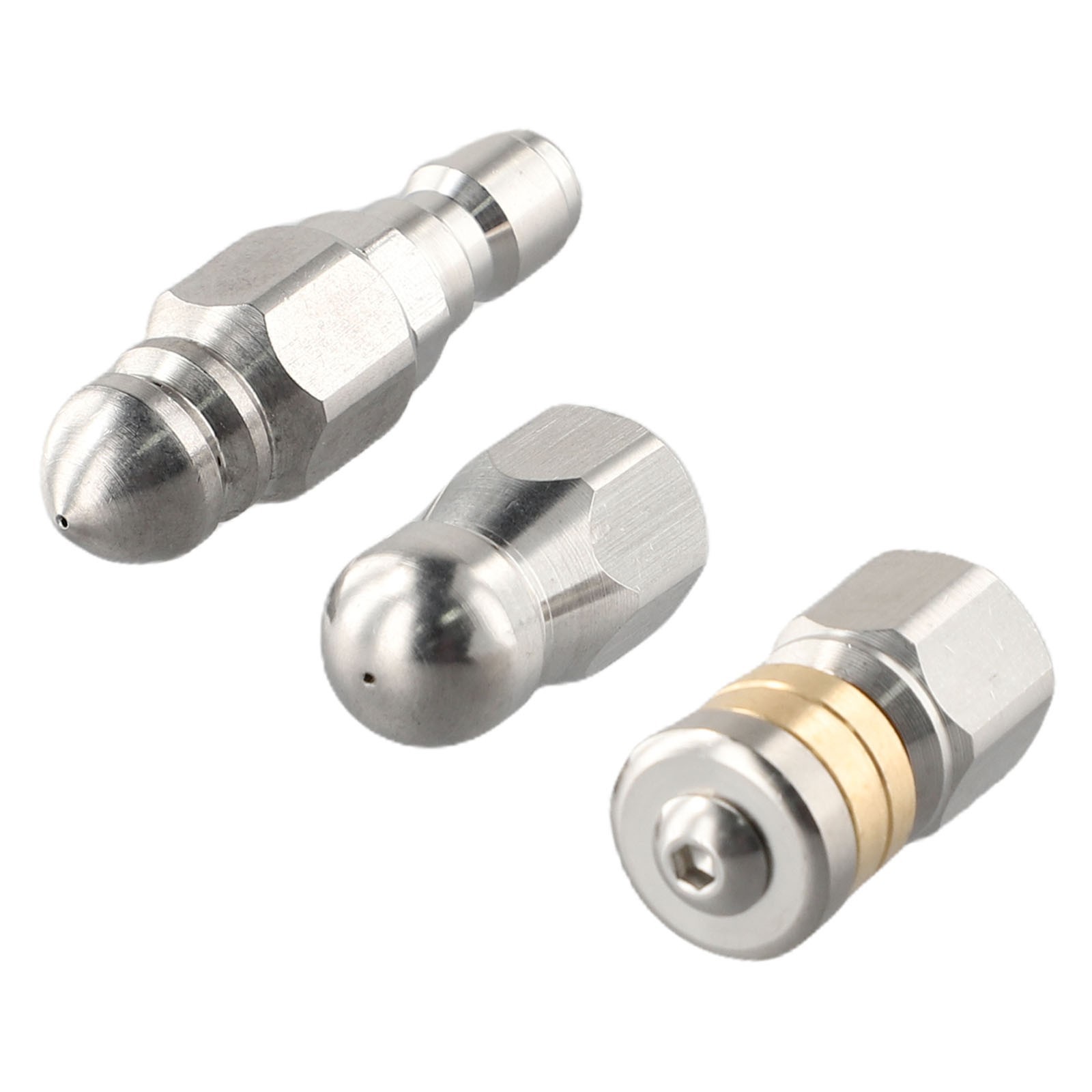 3 X Sewer Jetter Rotary Nozzle 1/4″ Pressure Washer Hose Quick Connect Nozzles