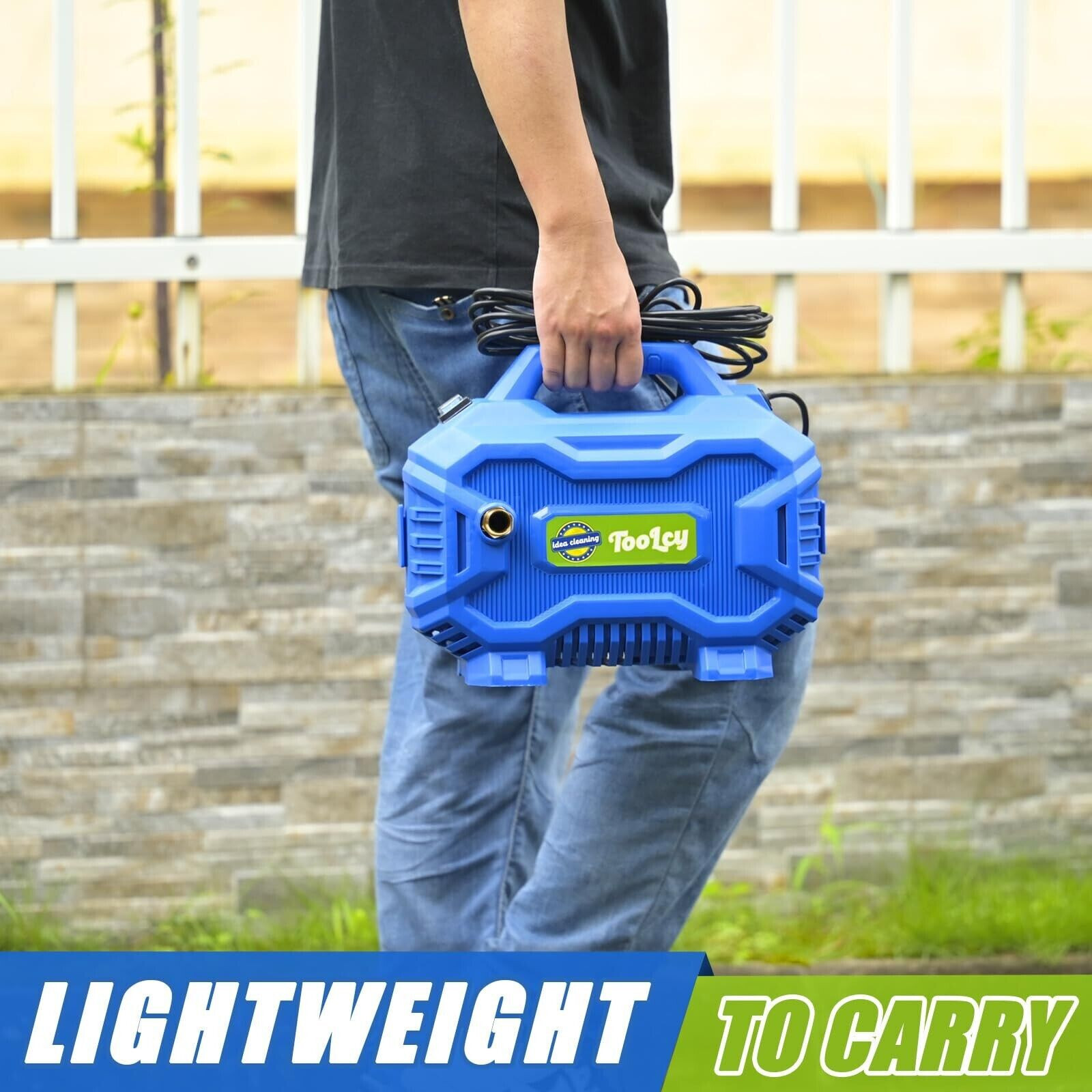 Toolcy Compact Car Pressure Max 2030 PSI Small Electric Power Washer, 50 FT