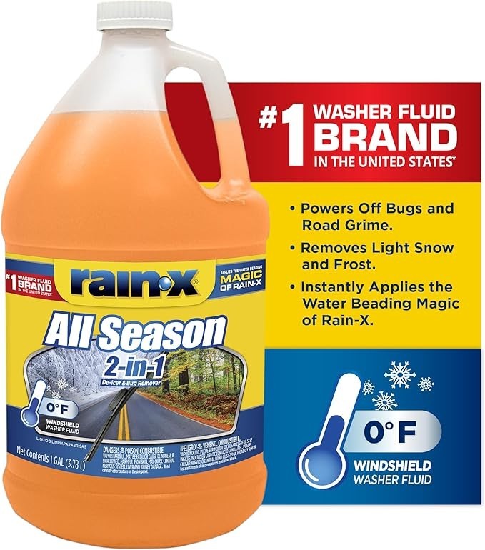 Windshield Washer Fluid De-Icer Bug Remover 0F 1 Gallon Pack of 6