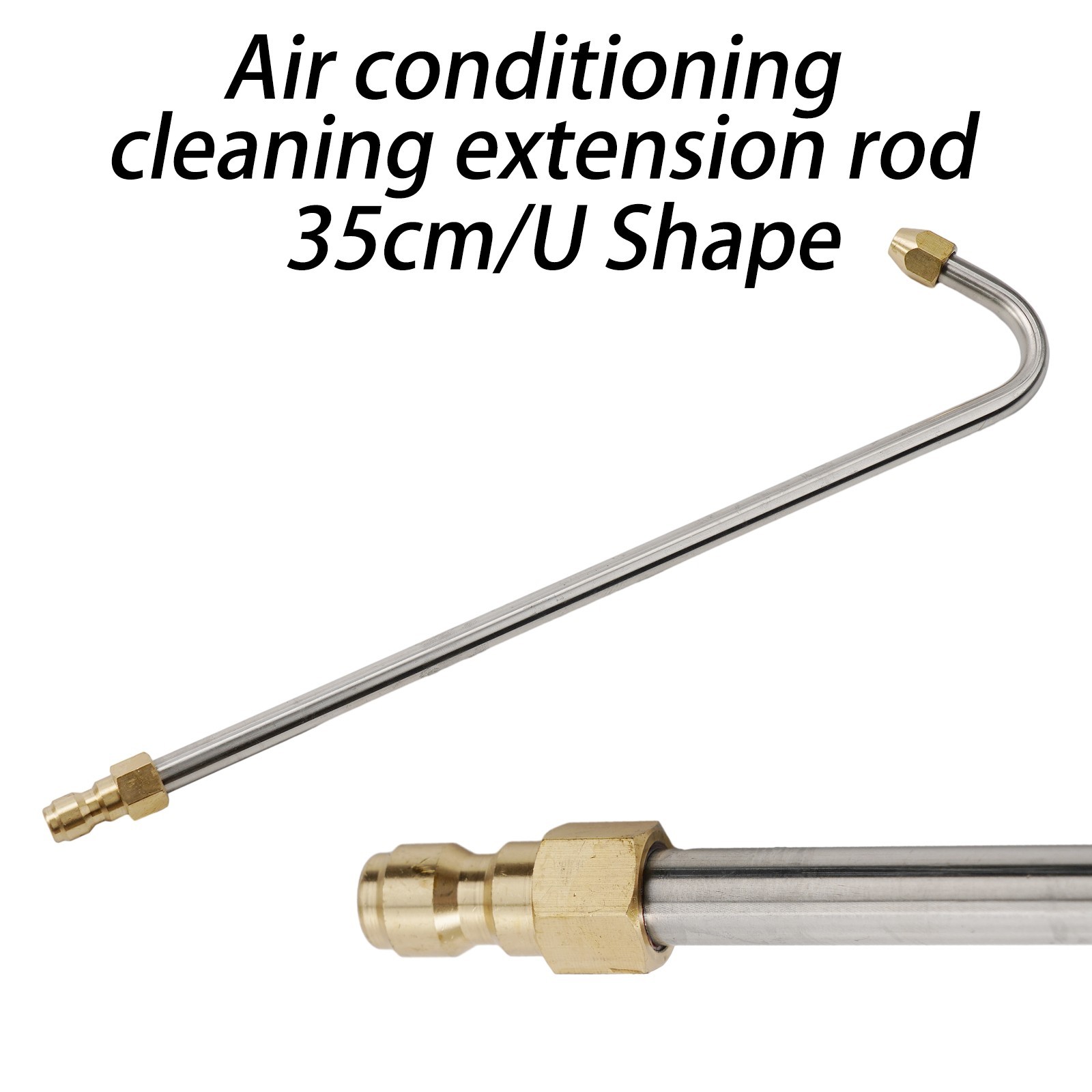 Flexible Stainless Steel Pressure Washer Extension Wand with Angled Nozzle