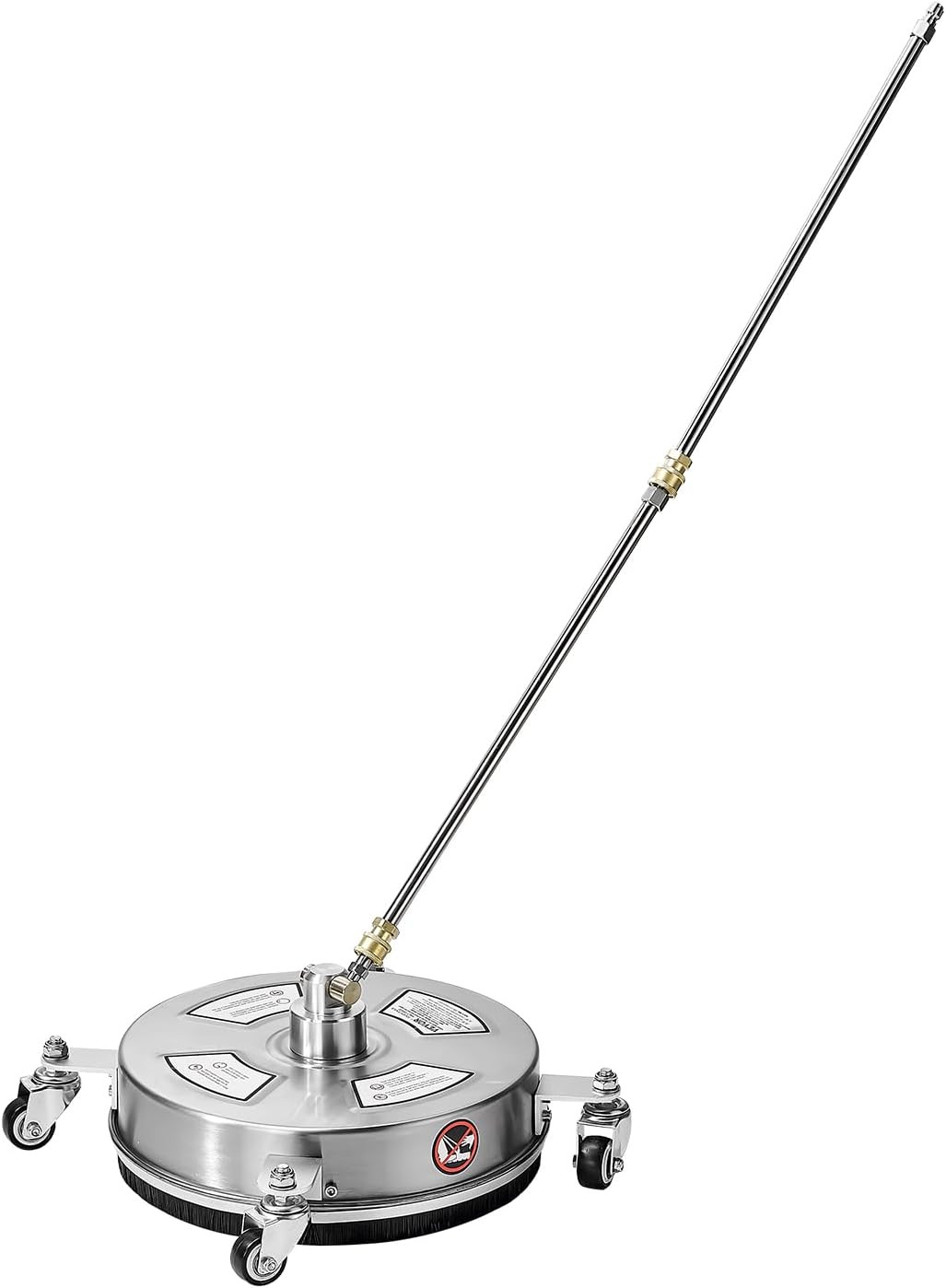 14 Inch Pressure Washer Surface Cleaner, 4000 PSI Stainless Steel Attachment wit