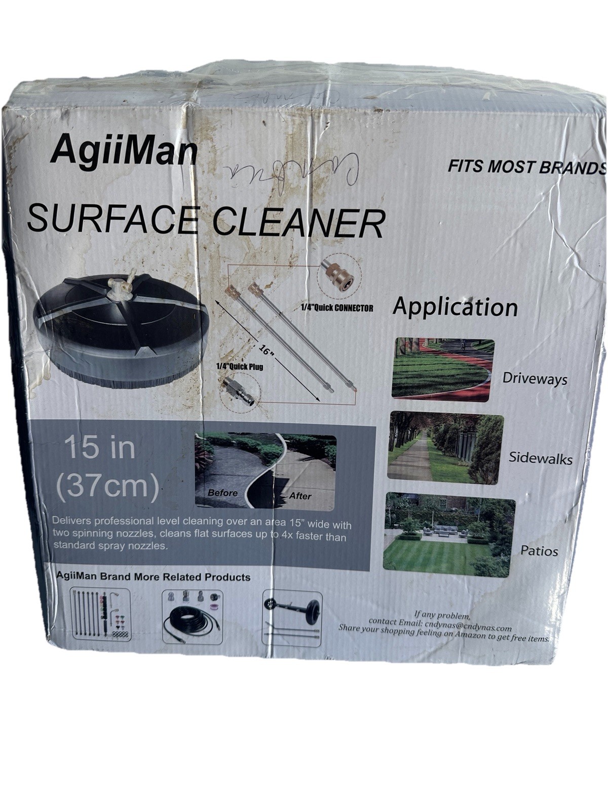 Agiiman 4000 PSI Water Pressure Washer Surface Cleaner New No Extension Wands