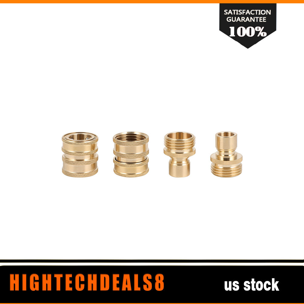 3/4″ Garden Hose Quick Connect Water Hose Fit Brass Female Male Connector 2PCS