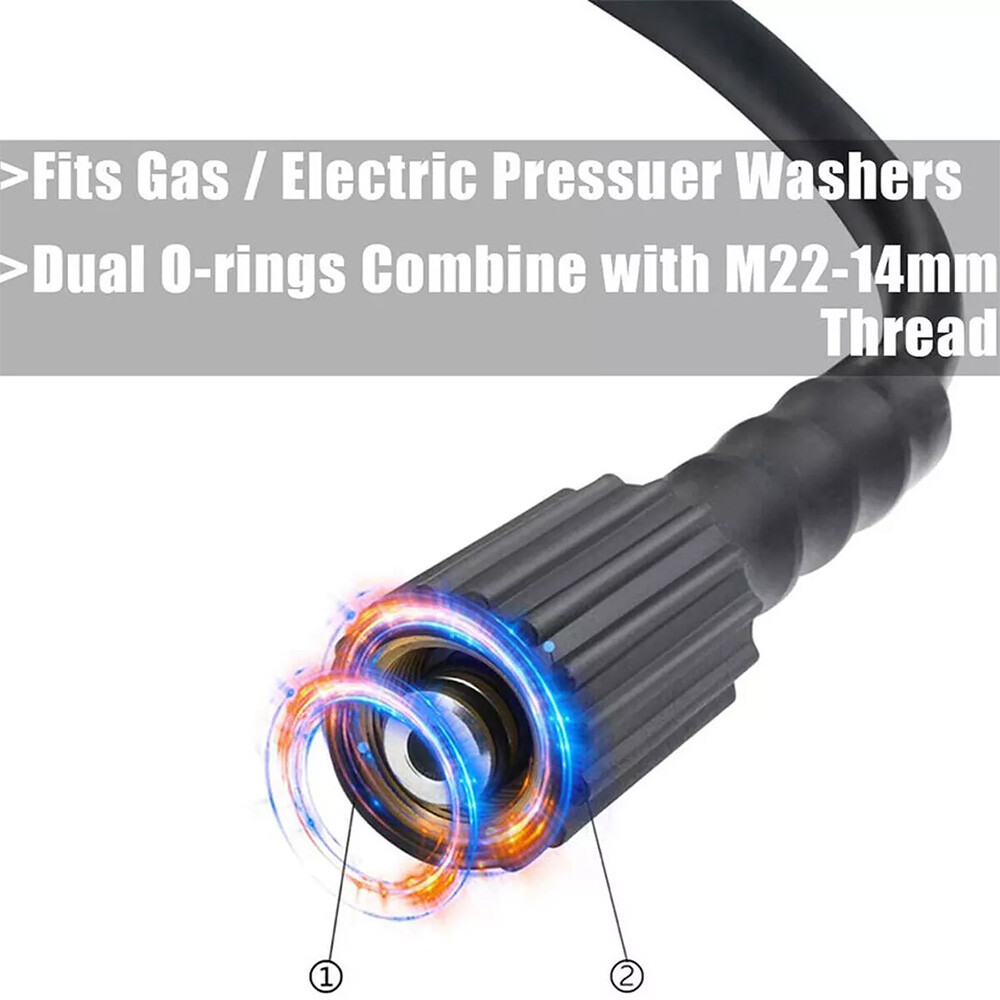 50 FT High Pressure Washer Hose 5800 PSI M22-14MM Power Washer Extension Hose