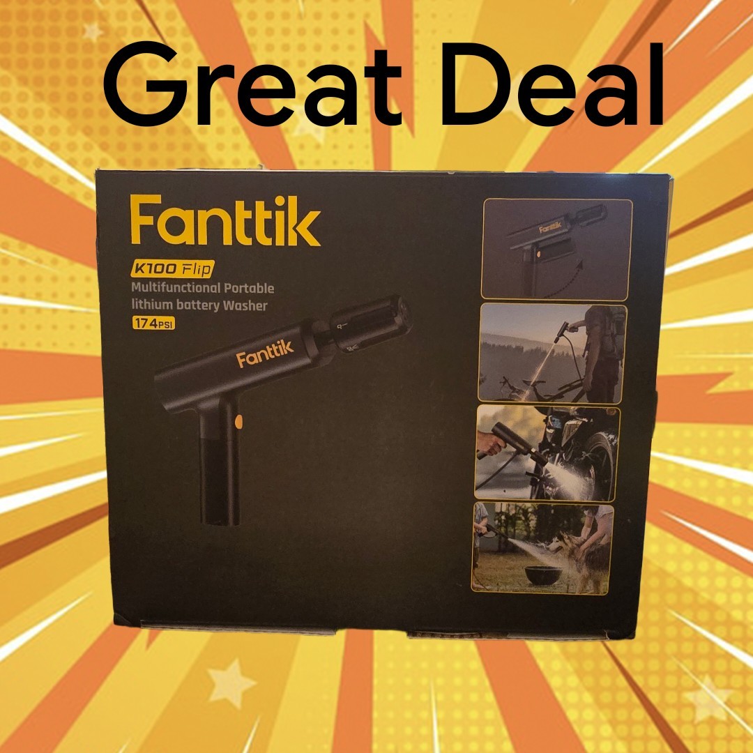Fanttik K100 Flip Cordless Pressure Washer 174 PSI Portable Lithium Battery New