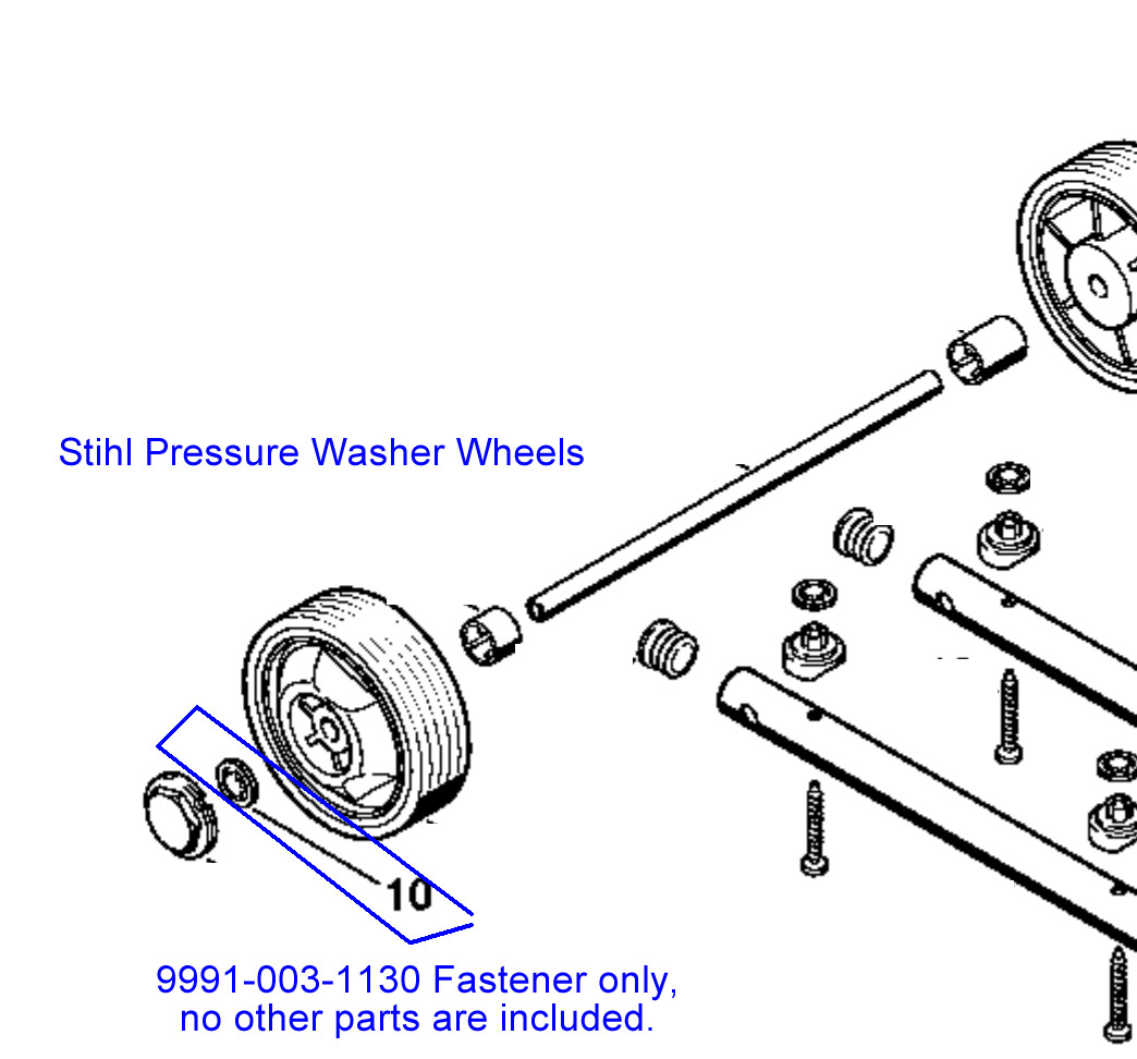Stihl RE104KM 106KM RE115K 116K 117K 125K 126 Wheel Clip Fastener 9991-003-1130