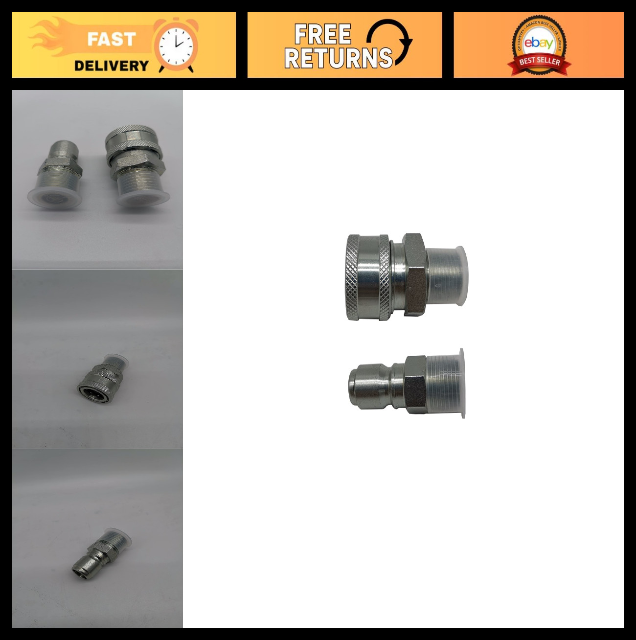 Quick Connect Kit 1/2″ Male Thread Fittings 5000 PSI Pressure Washer Adapter Set