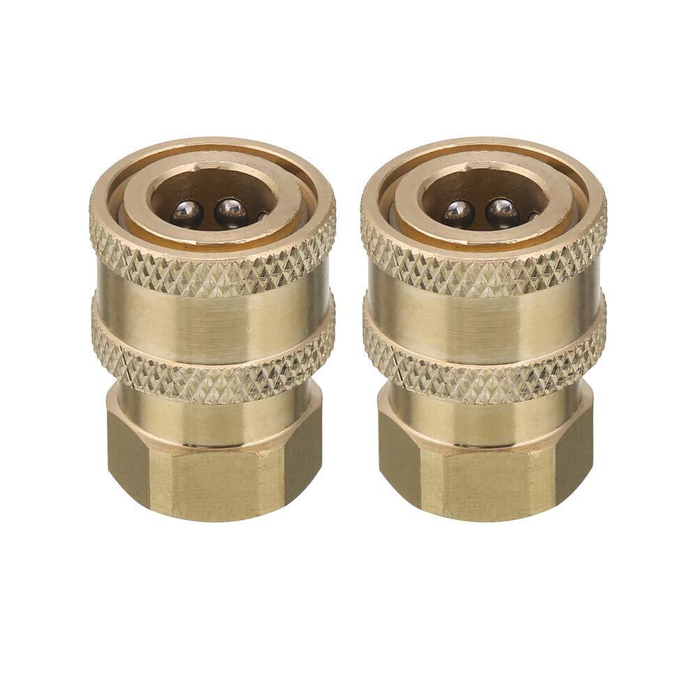 Pressure Washer Coupler Brass Fittings 1/4 Inch Quick Connect to Female NPT 5…
