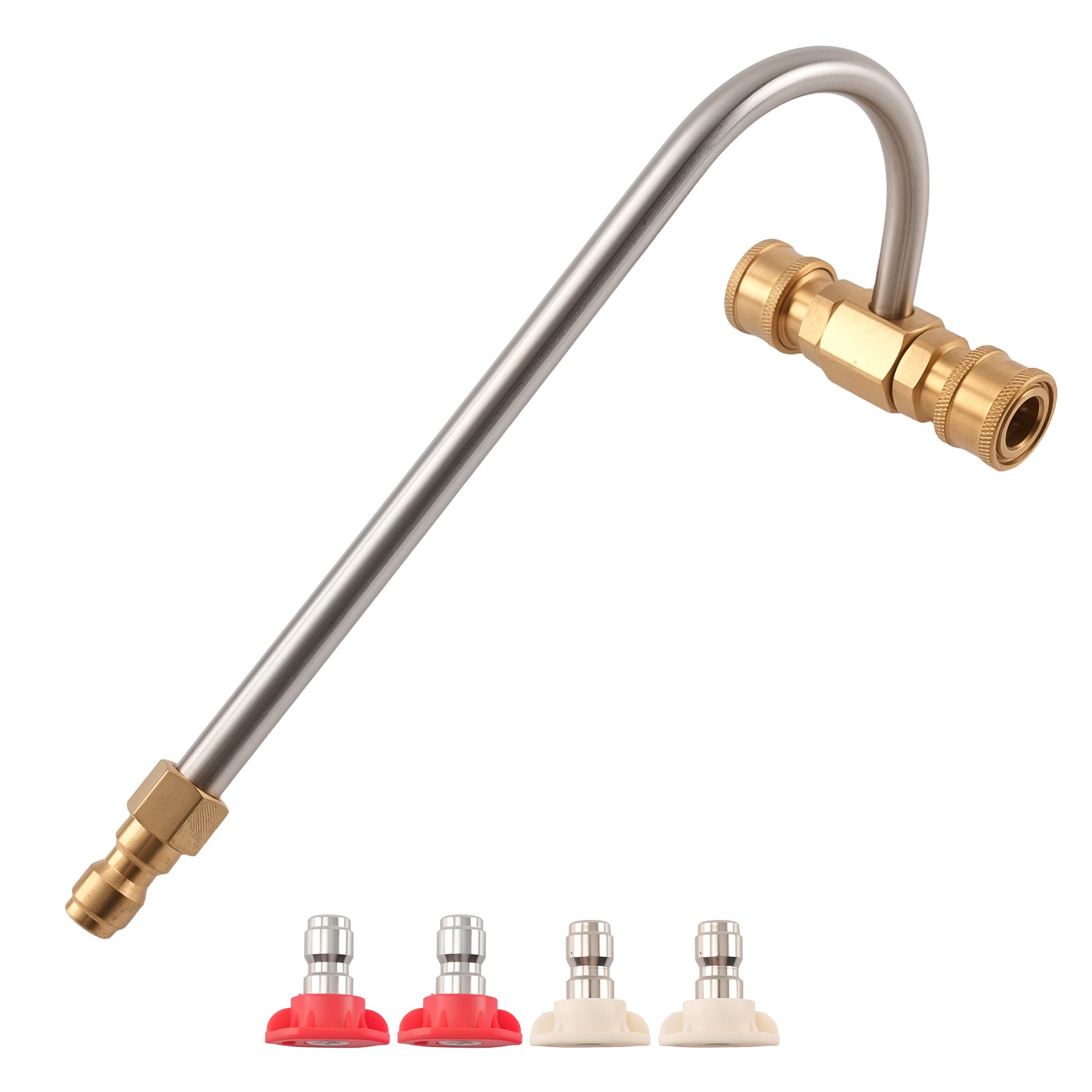 High Pressure Gutter Cleaner Wand 4000PSI with 40° & 0° Nozzles for Power Washer