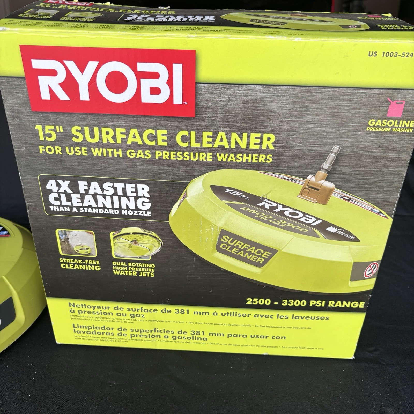 Ryobi RY31SC01 15 in. 3300 PSI Surface Cleaner for Gas Pressure Washer