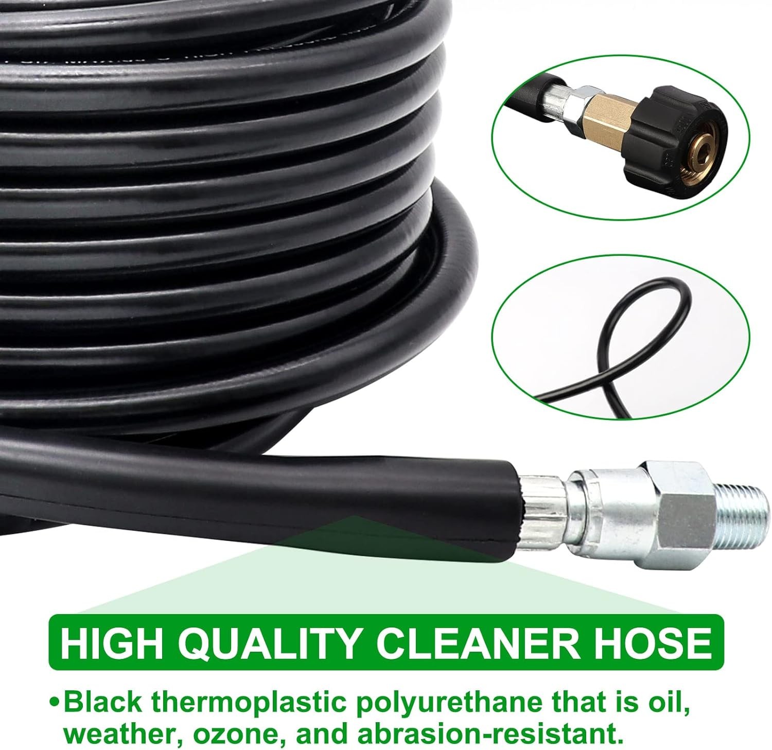 150 FT Sewer Jetter Kit for Pressure Washer,5800PSI Drain Cleaner Hose