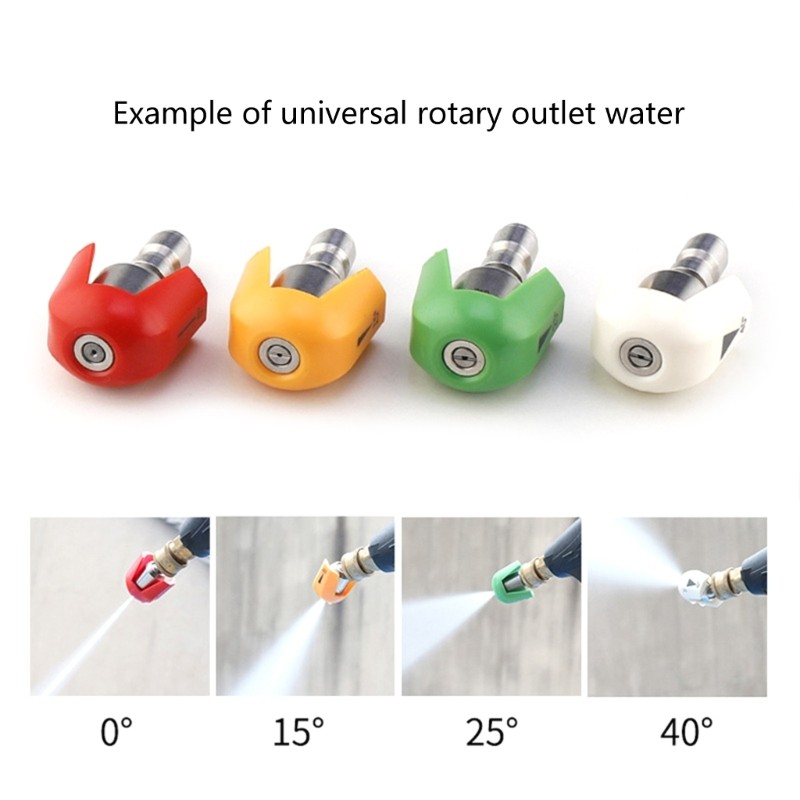 Four-Piece Stainless Steel Car Wash Nozzle Kit with 1/4 Quick Connect