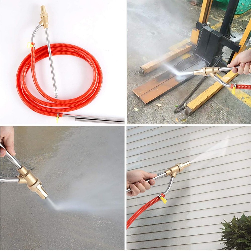 5000 PSI Pressure Washer Sandblasting Kit Wet Abrasive Sand Blaster Attachment
