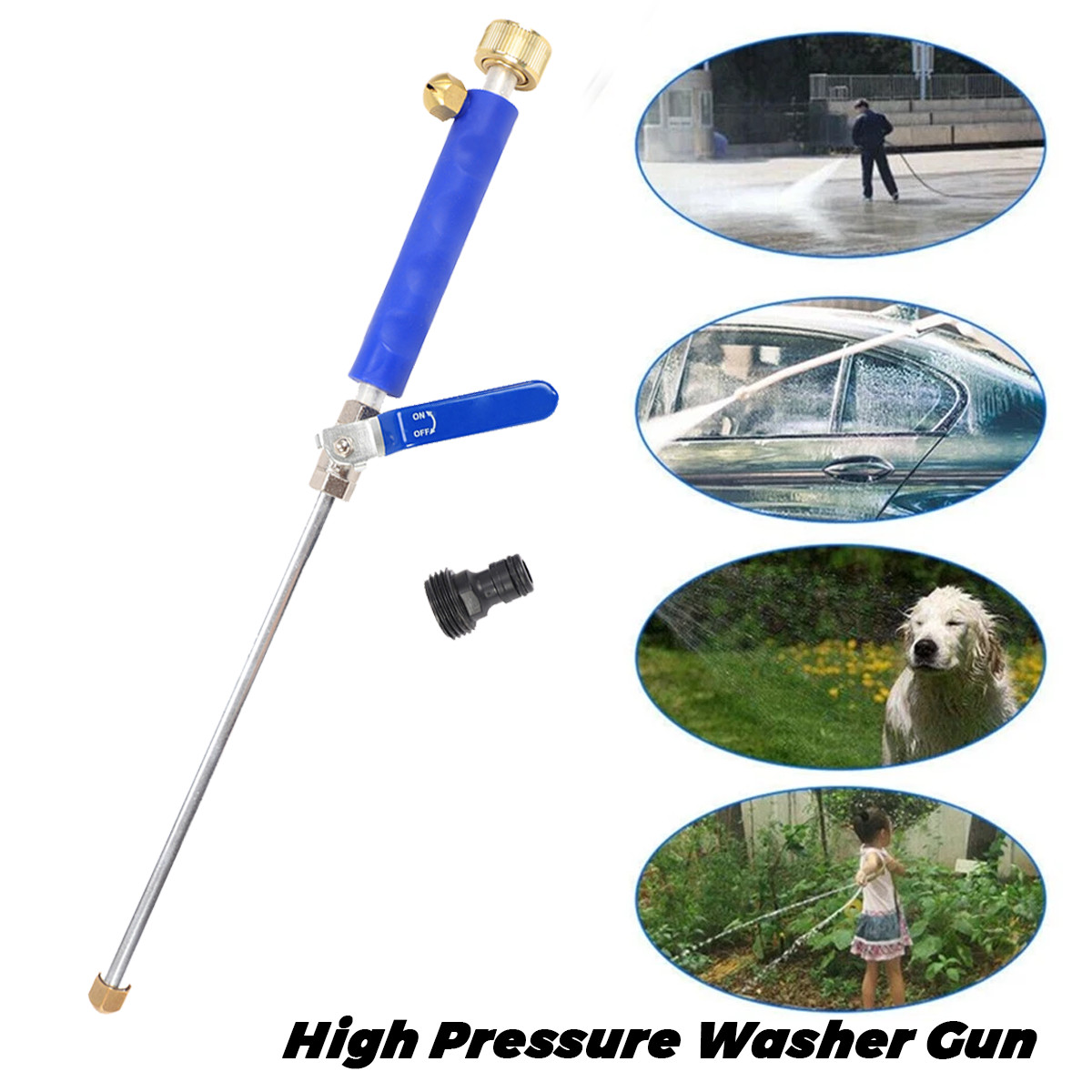 High Pressure Power Washer Water Spray Gun Wand Attachment Garden Hose