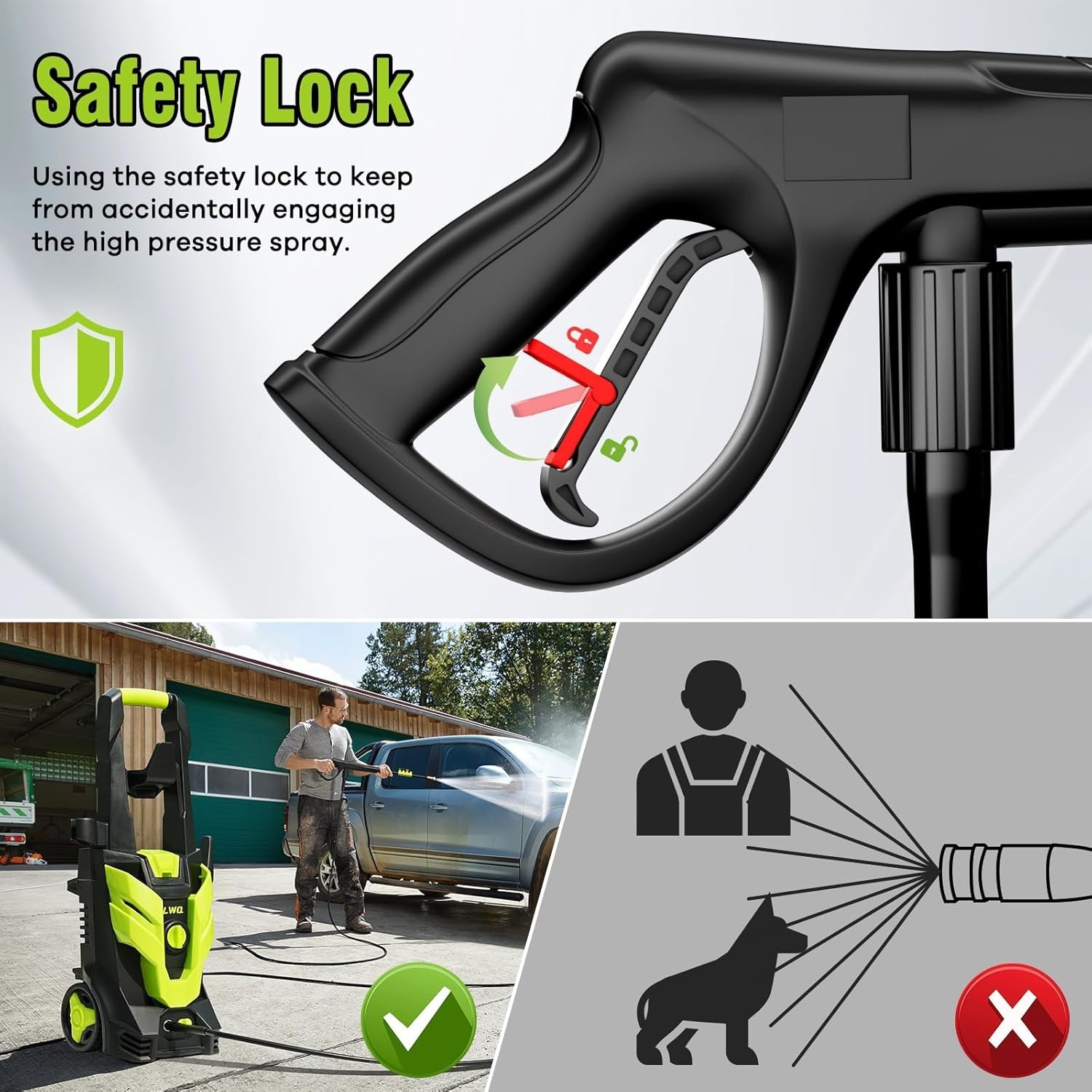 Lightweight Pressure Washer with Eco Water Savings – Perfect for Cars & Patios