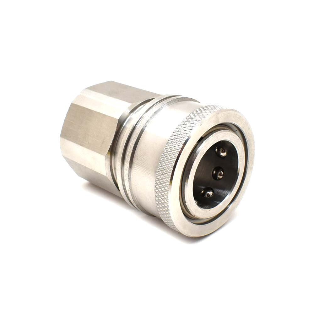 Interstate Pneumatics PW7223 1/2 Inch NPT Female Stainless Steel Coupler 5200PSI