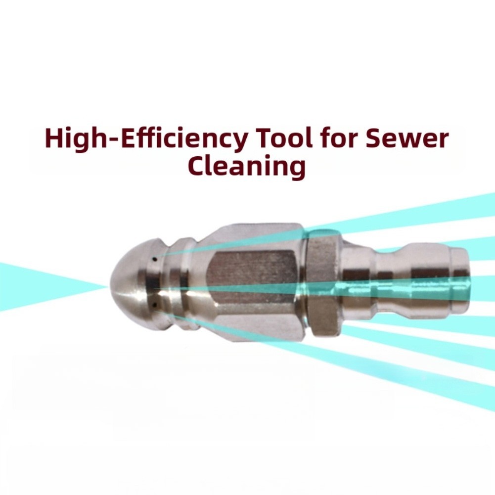 Stainless Steel Sewer Jetting Nozzle 5000 PSI 38 Inch Drain for Cleaning Kit 2
