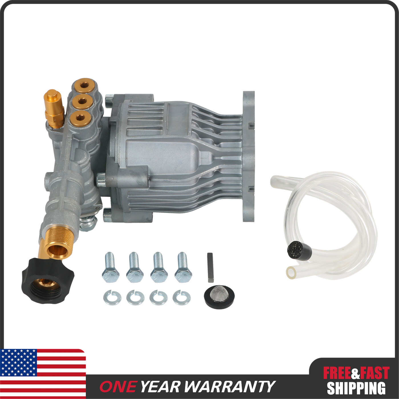 3300 PSI 2.4 GPM 3/4″ Shaft New Axial Cam 90028 Pressure Washer Pump Kit