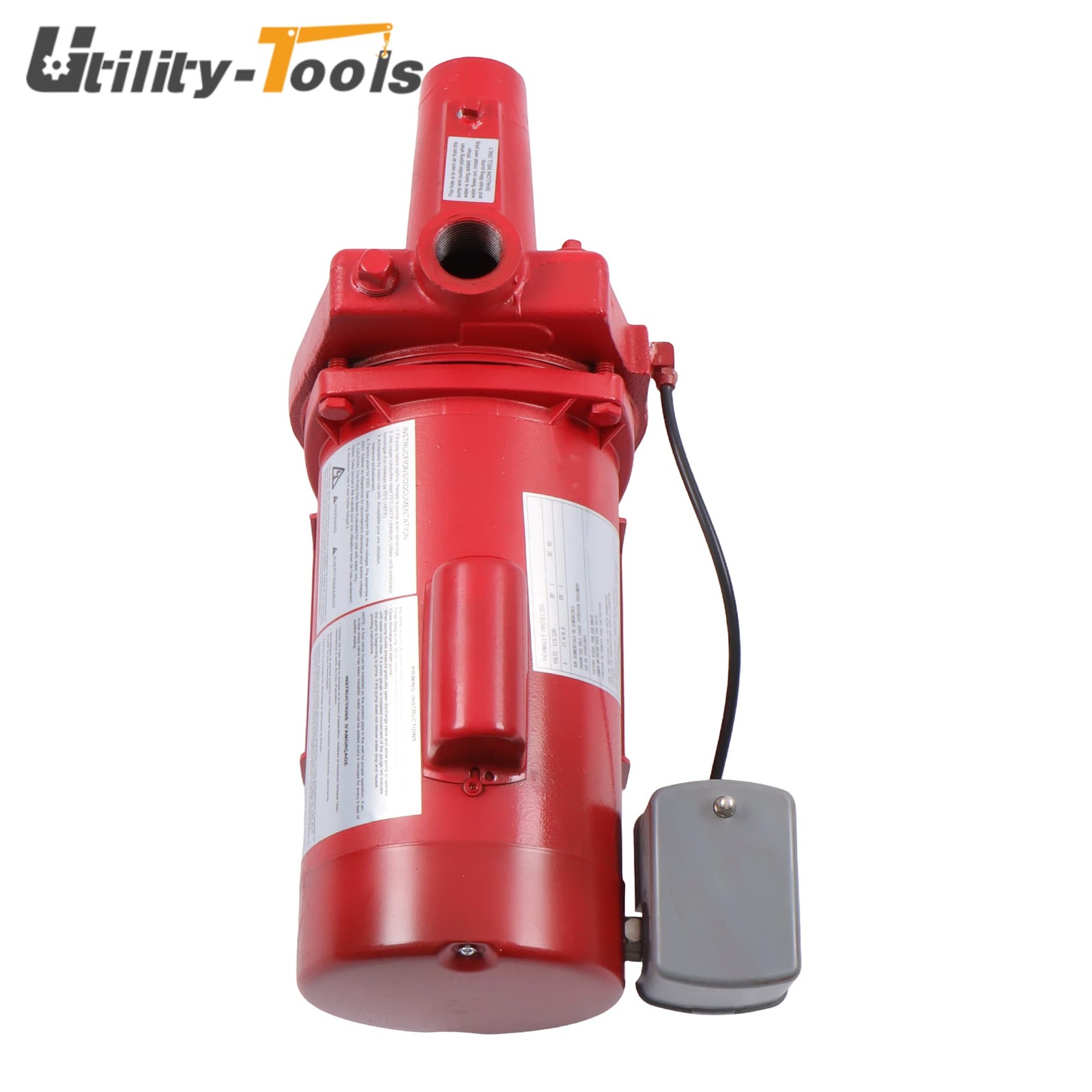 Cast Iron 1 HP 23 GPM Dual Voltage 115/230 Volt Shallow Well Jet Pump Red 602208
