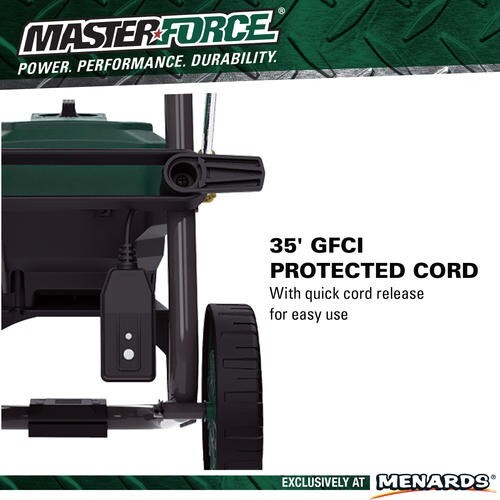 2000 PSI 1.7GPM 13Amp Corded Electric Pressure Washer Low Profile 2 Quick Nozzle