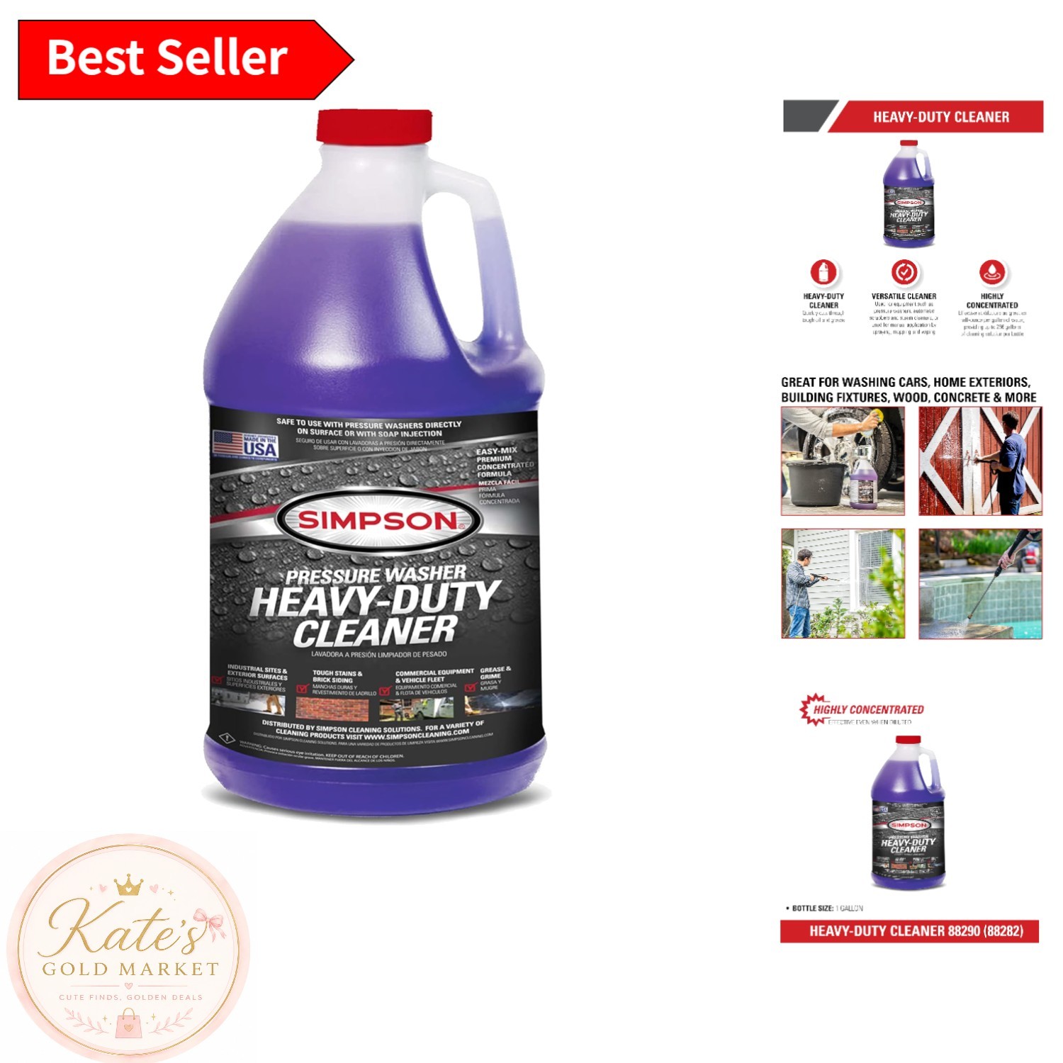 1 Gallon Concentrated Cleaner – Perfect for Pressure Washers & Spray Bottles