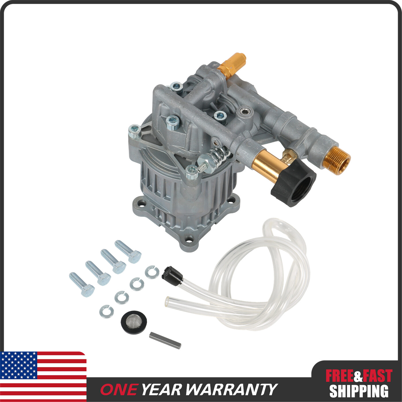 3300 PSI 2.4 GPM 3/4″ Shaft New Axial Cam 90028 Pressure Washer Pump Kit