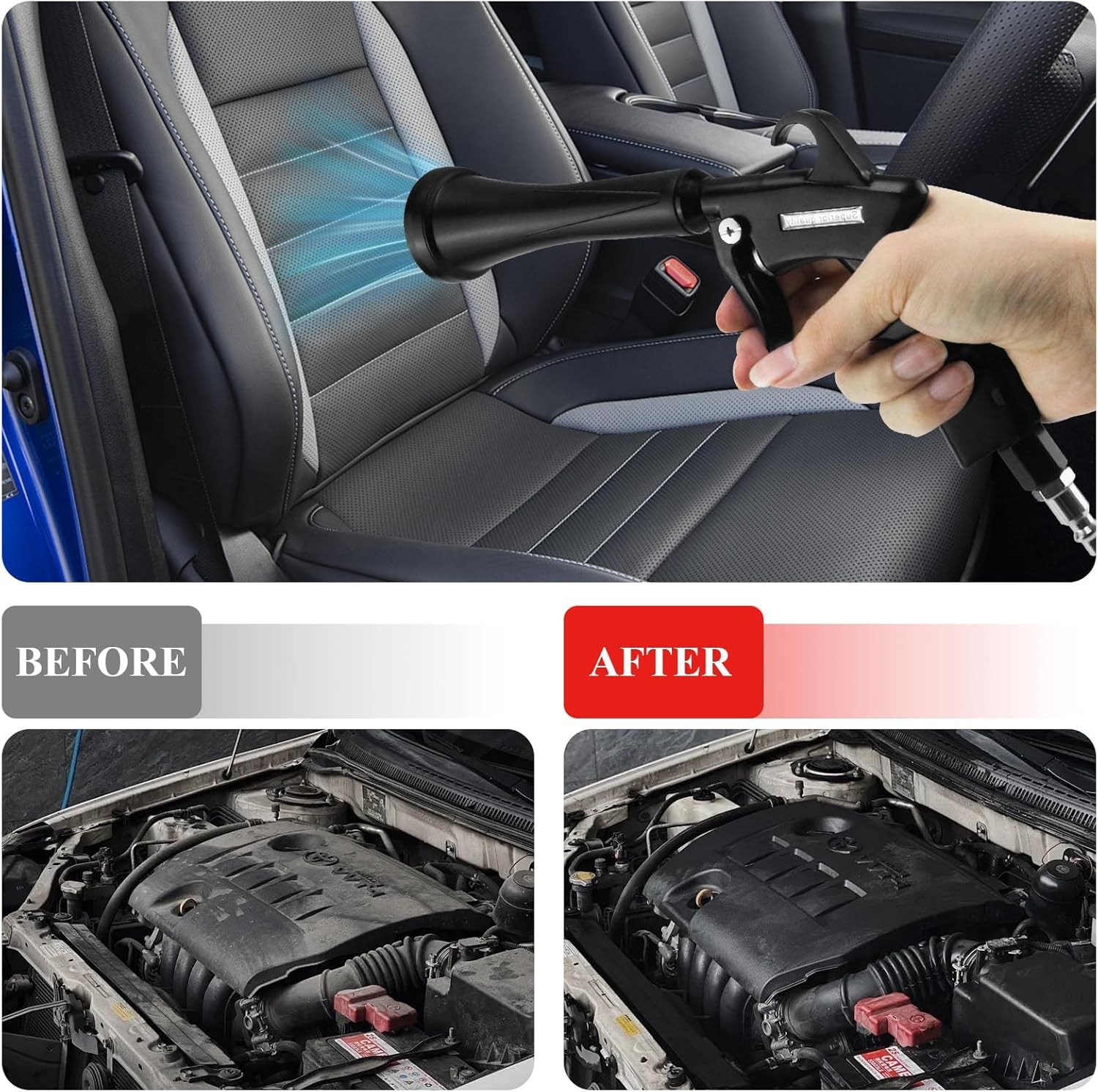 HANDY Tornado Air Cleaning Gun with Rubber Guard and Be common, Hose Payment