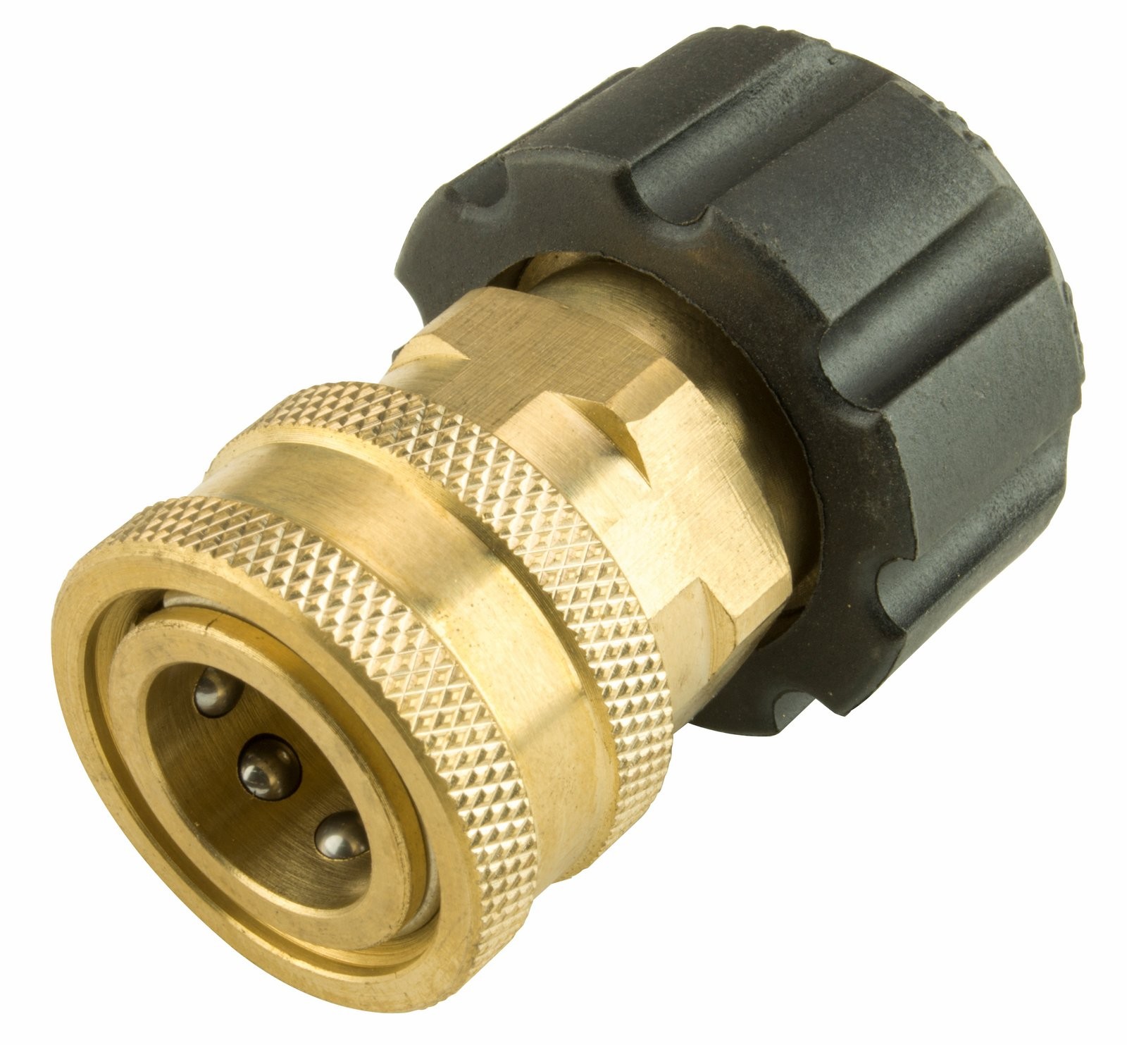 Erie Tools Brass 22mm x 3/8″ Twist Quick Connect Socket Pressure Washer Adapter