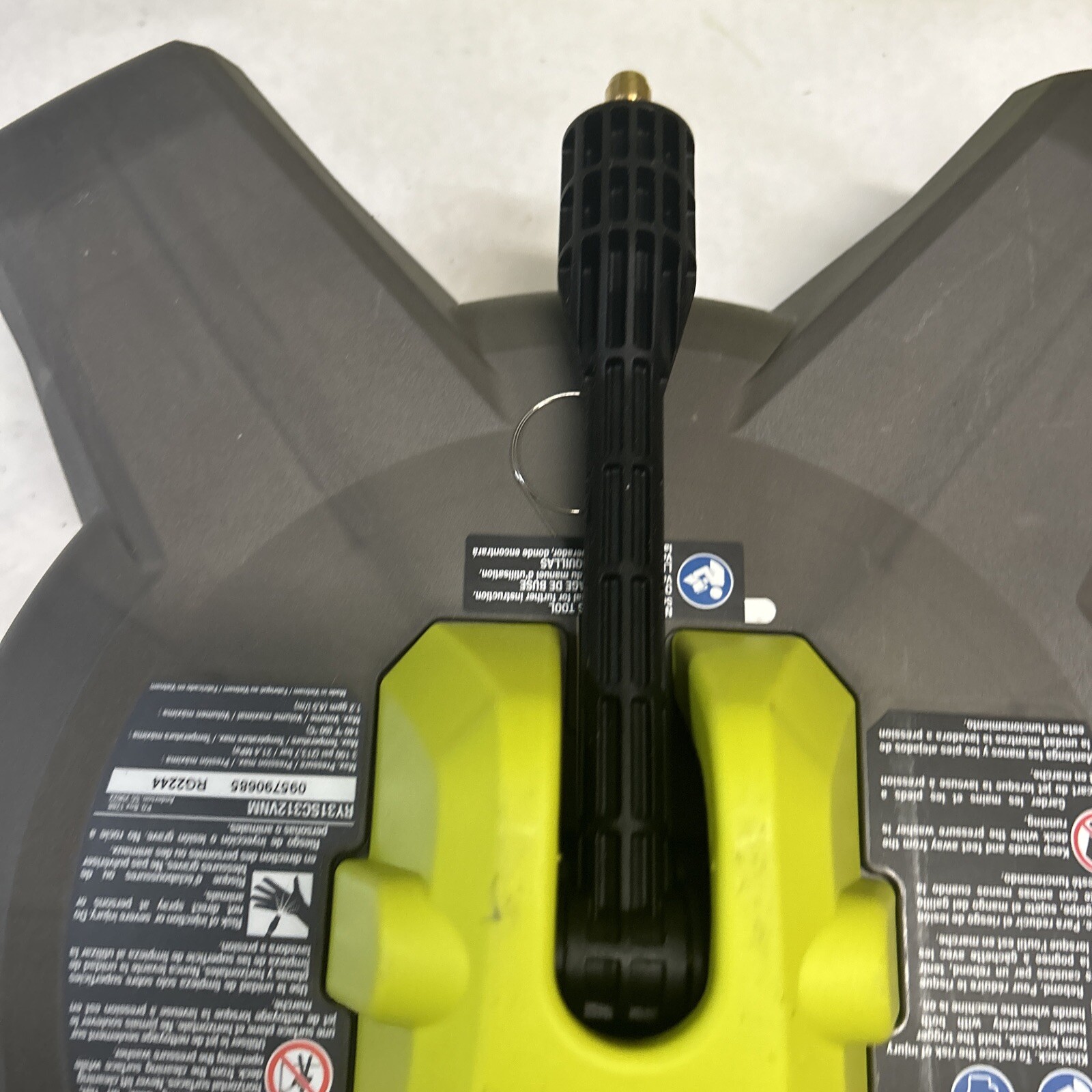 RYOBI 12 in. 3100 PSI Electric Pressure Washer Surface Cleaner with CasterB895