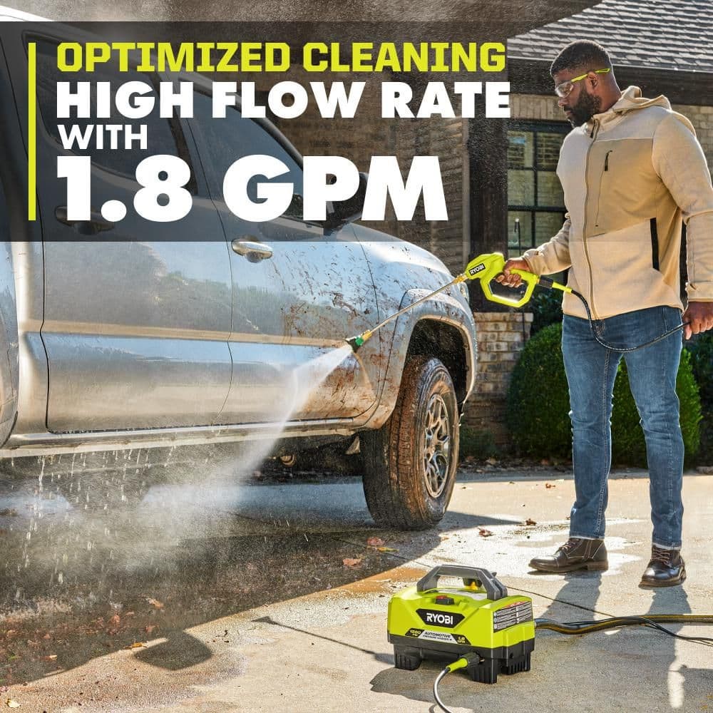 RYOBI 1200 PSI 1.8 GPM Cold Water Automotive High Flow Electric Pressure Washer