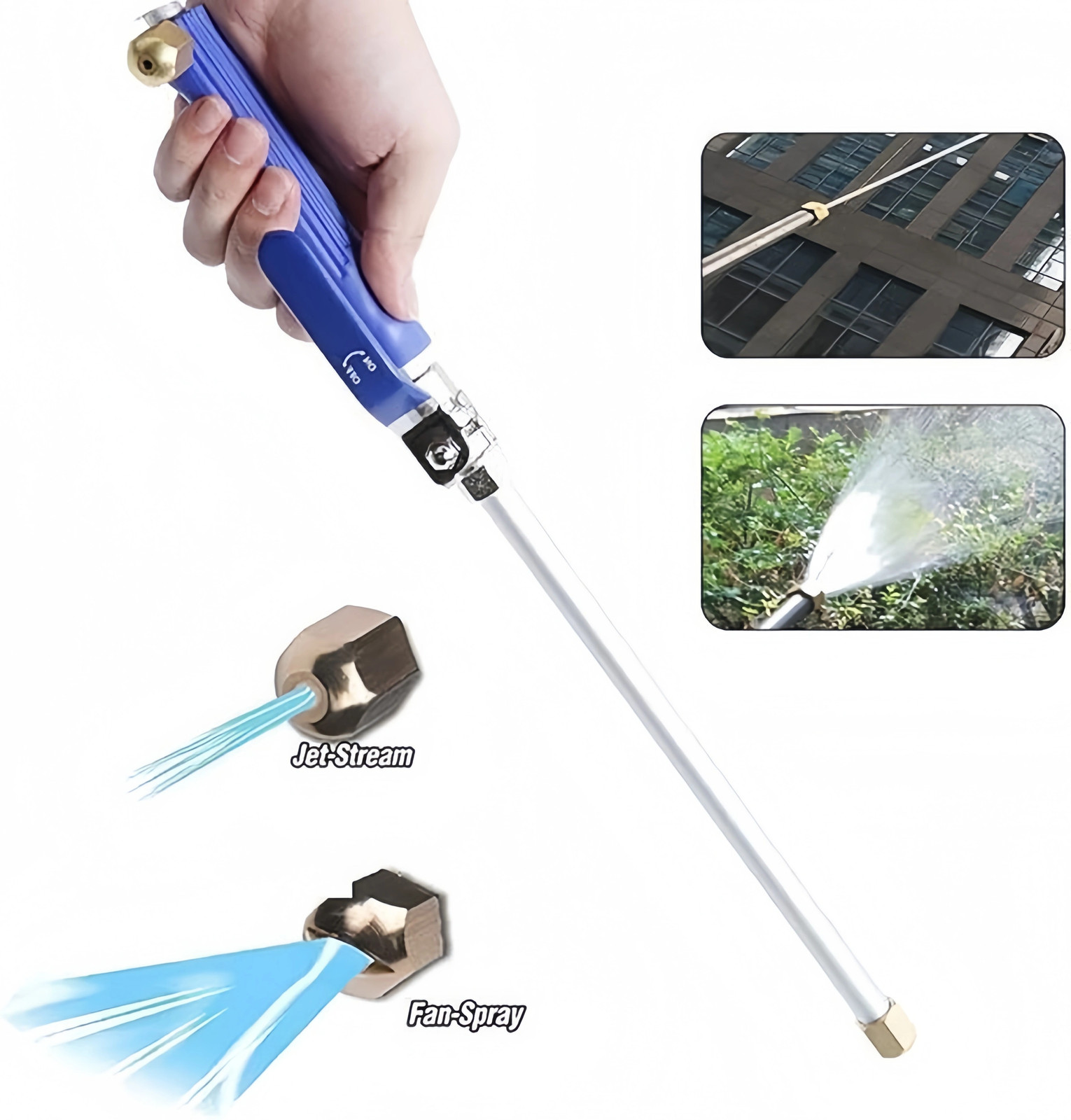 New Hydro Jet High Pressure Power Washer Water Spray Gun Nozzle Wand Cleaner