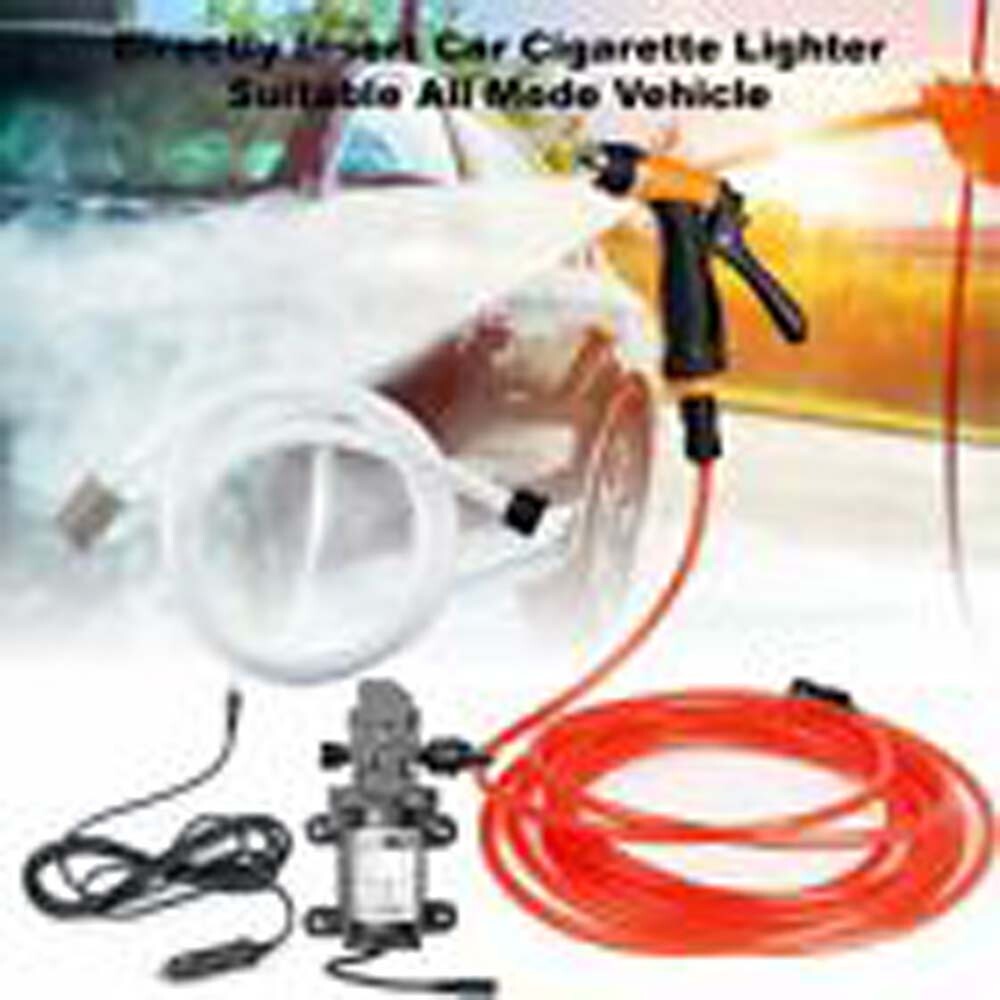 Portable 12V Jet Spray Car Wash Washer Gun High Pressure Electric Water Pump Kit