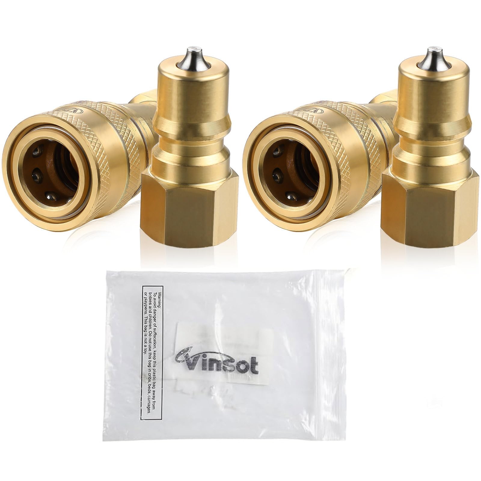 2 Set 1/4″ Quick Disconnect Coupler Valve for Carpet Cleaning Wand Truck Moun…