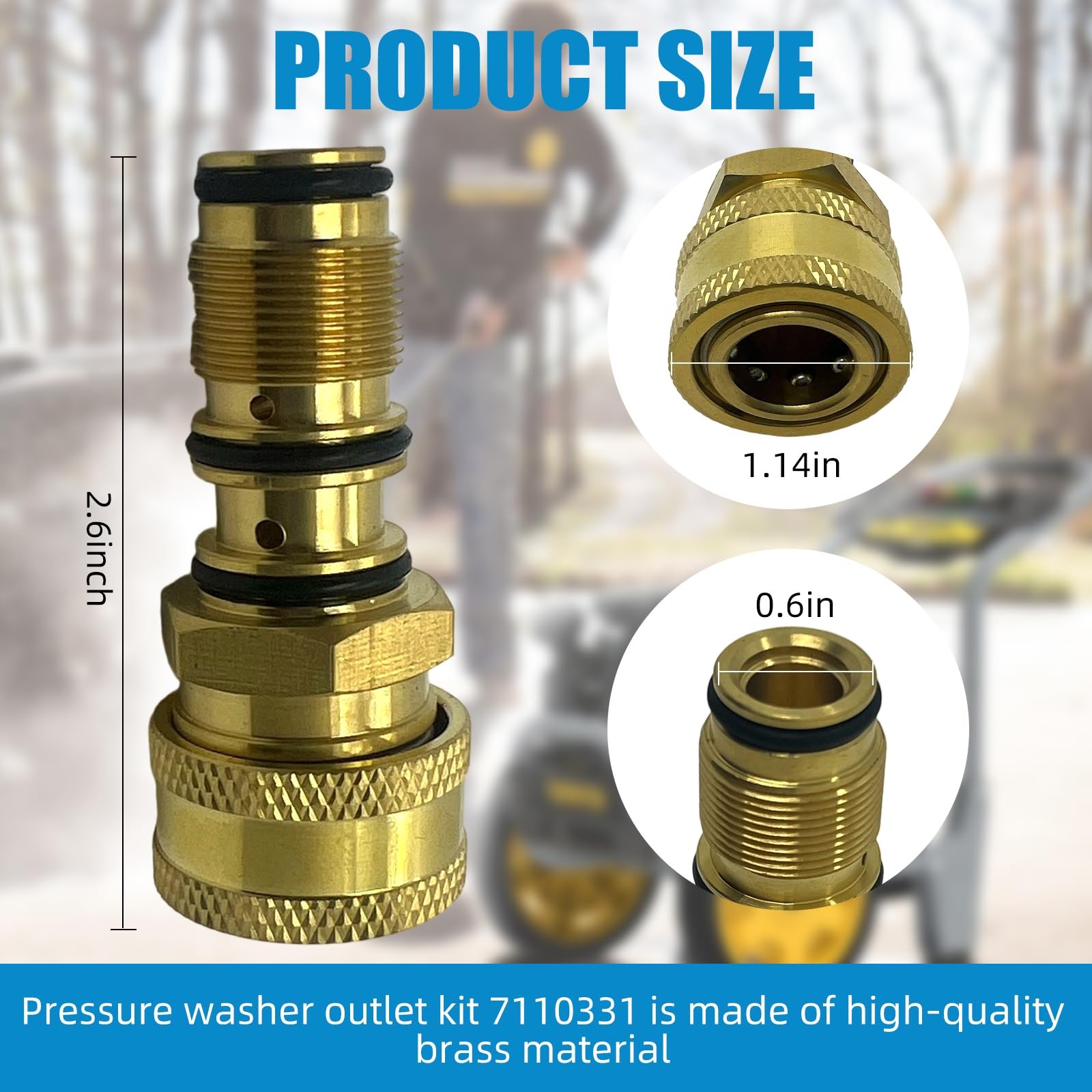 High Pressure Washer Pumps Water Outlet Kit Fitting with Pre-Installed O-Ring…