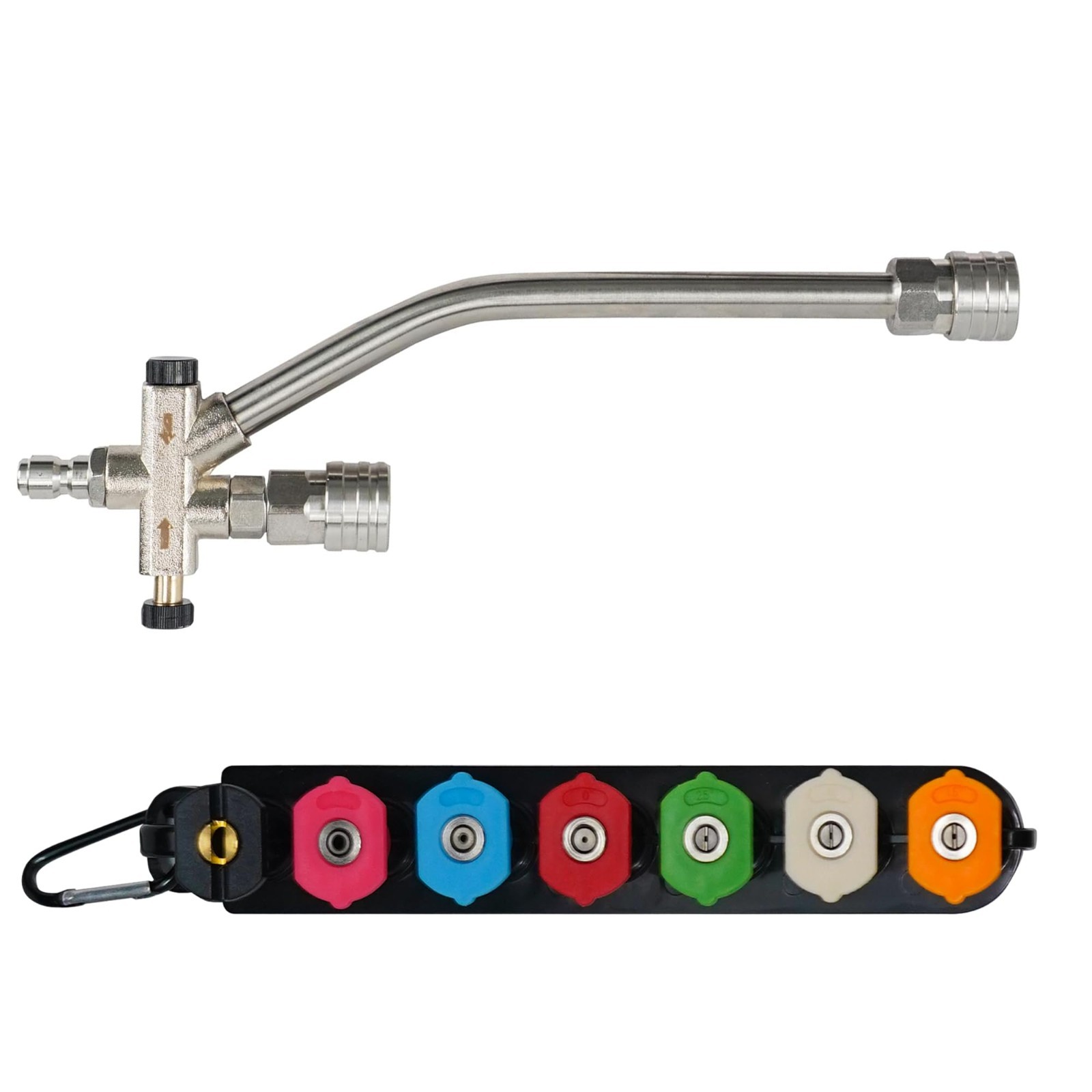 Foam Cannon Dual-Connector for Pressure Washer, 7 Nozzles, 4000 PSI, Quick Conne
