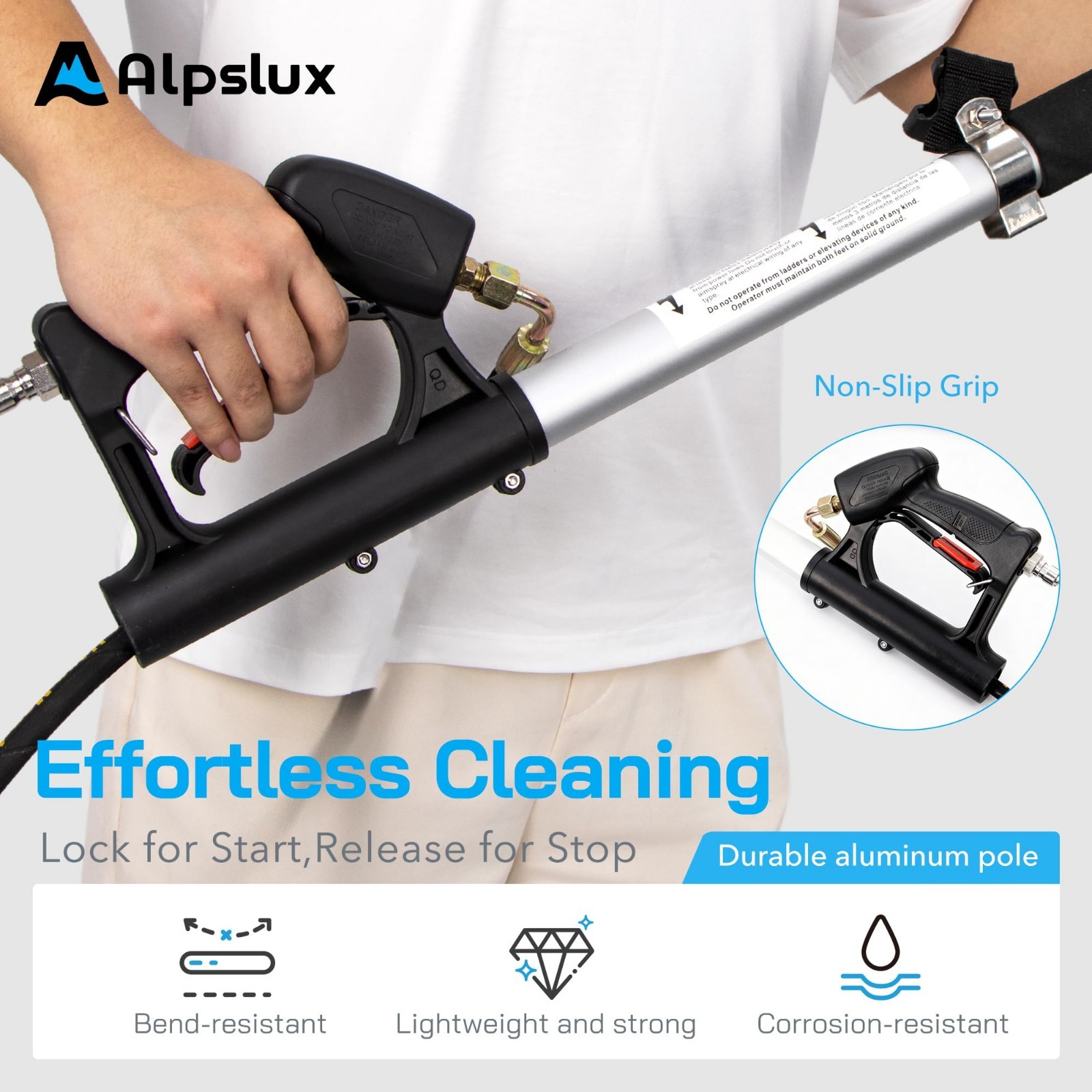 Telescoping Gutter Cleaning Tool Set – 24FT Pressure Washer Wand, Brush, Nozzles