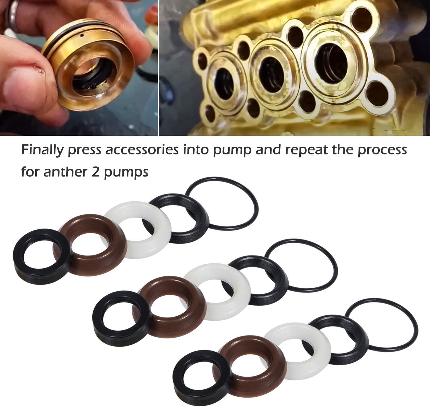Pressure Washer Seal Kit 5019006400 for Comet Pump ZWD2530G , ZWD4030G, ZWD4040G