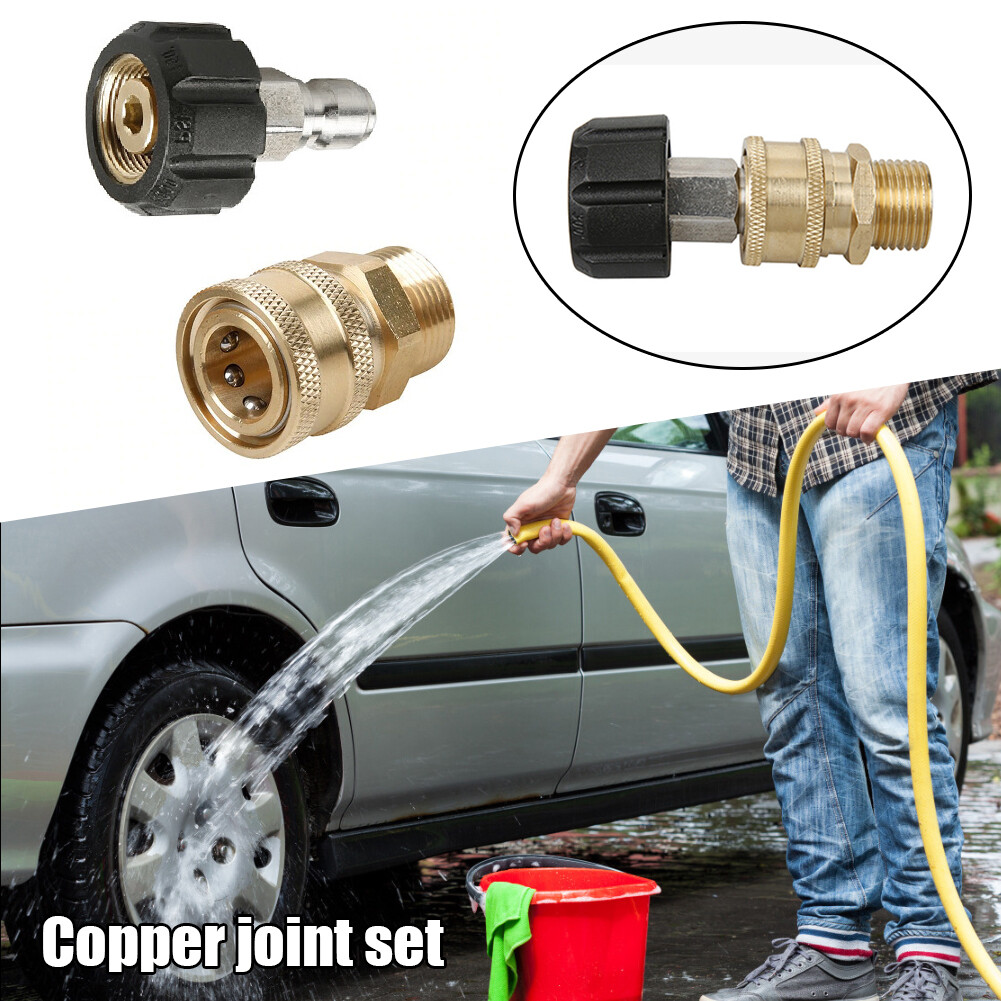 Quick Connect 2Pcs/Set Pressure Washer Adapter M22-14 mm Swivel to 3/8 inch