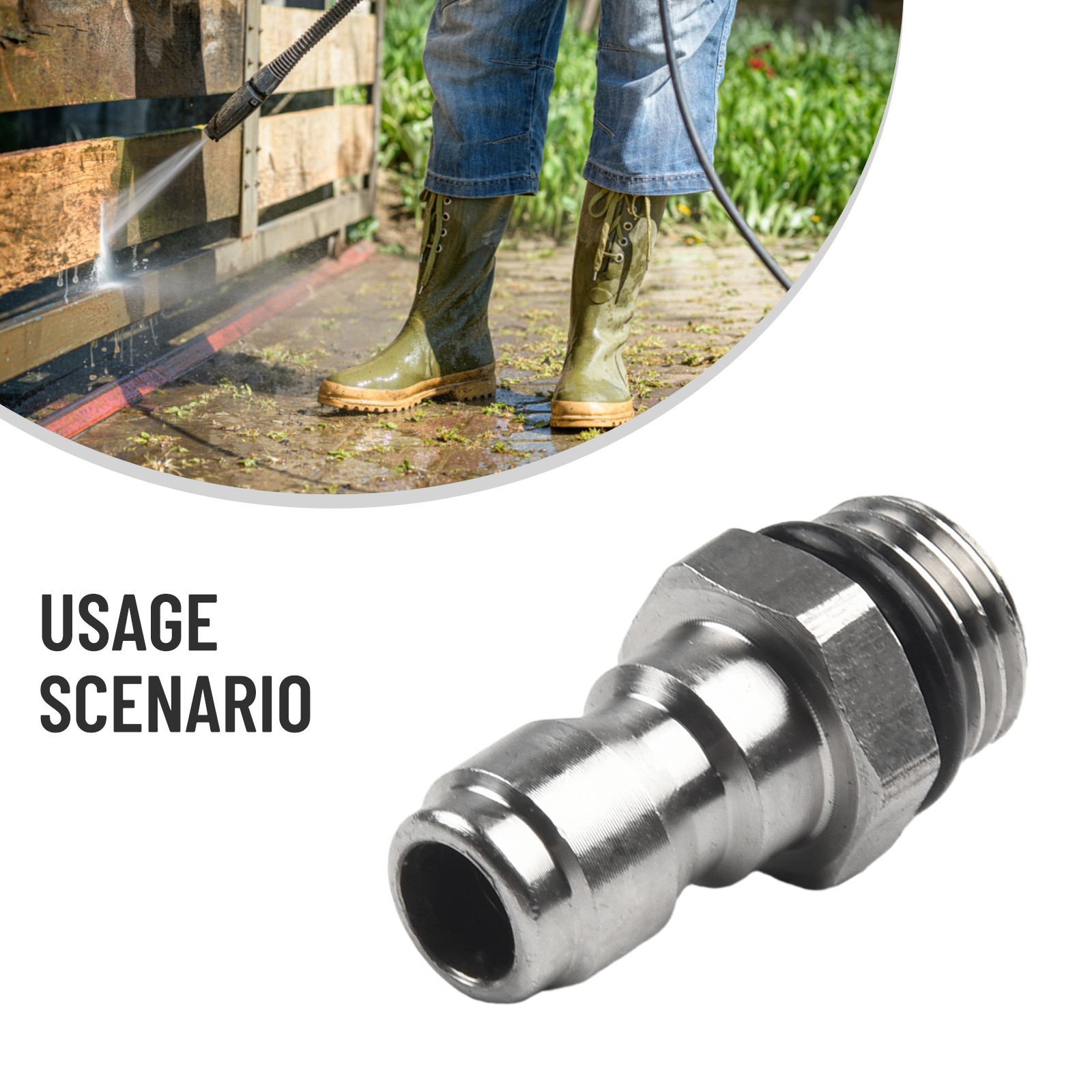 Alloy High Pressure Washer 1/ 4 Quick Connector Snow Foam Bottle Connection