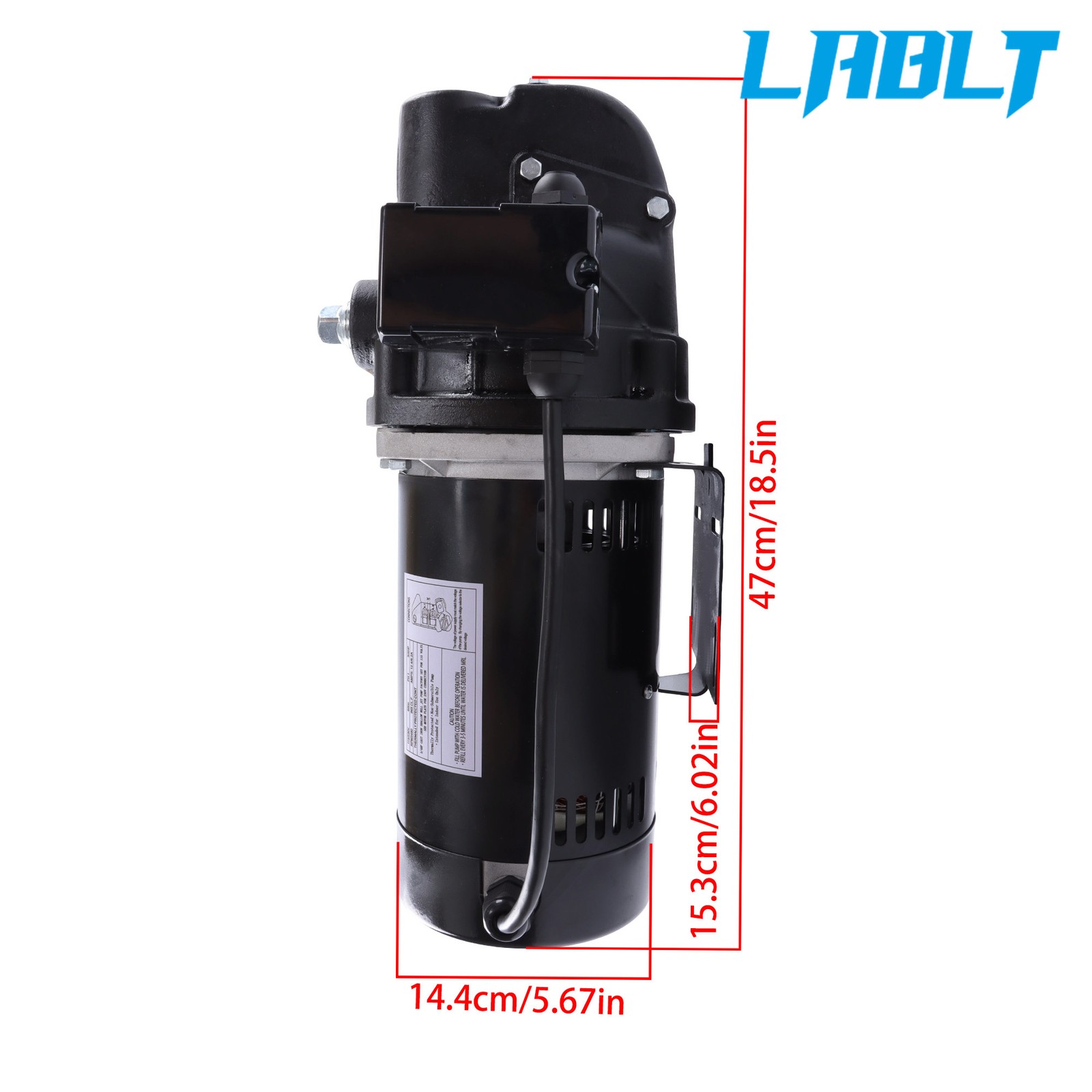 LABLT SWS75-3/4 HP Heavy Duty Cast Iron 510GPH 115/230V Shallow Jet Well Pump