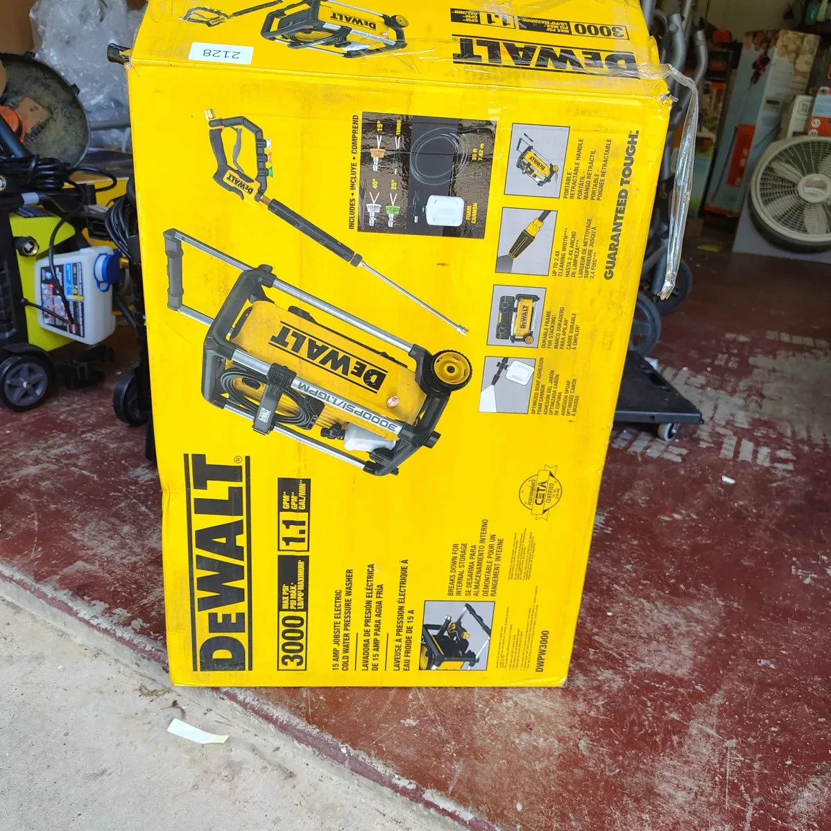 DEWALT DWPW3000 3000 MAX Psi 1.1 Gpm Brushless Electric Jobsite Pressure Washer