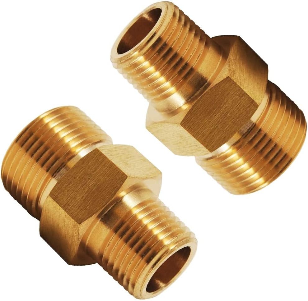Pressure Washer Coupler Fitting 3/8″ NPT Male to M22-14mm Male Thread Hose Pr…