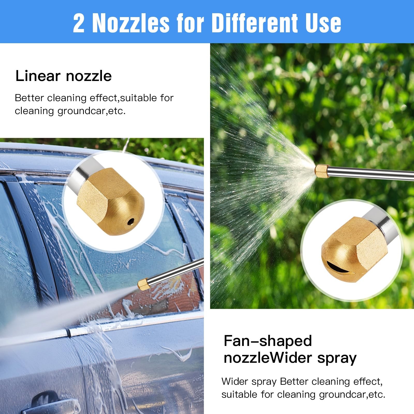 Watering Sprayer Cleaning Tool, Hydro Jet Water Hose Nozzle, Wand Lance for C…