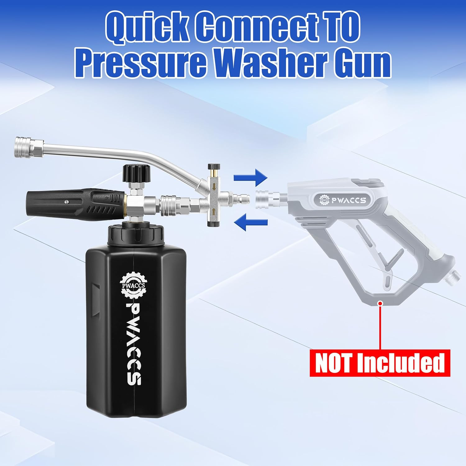 Pressure Washer Foam Cannon Dual Connector Accessory, Power Washer Double Tip At